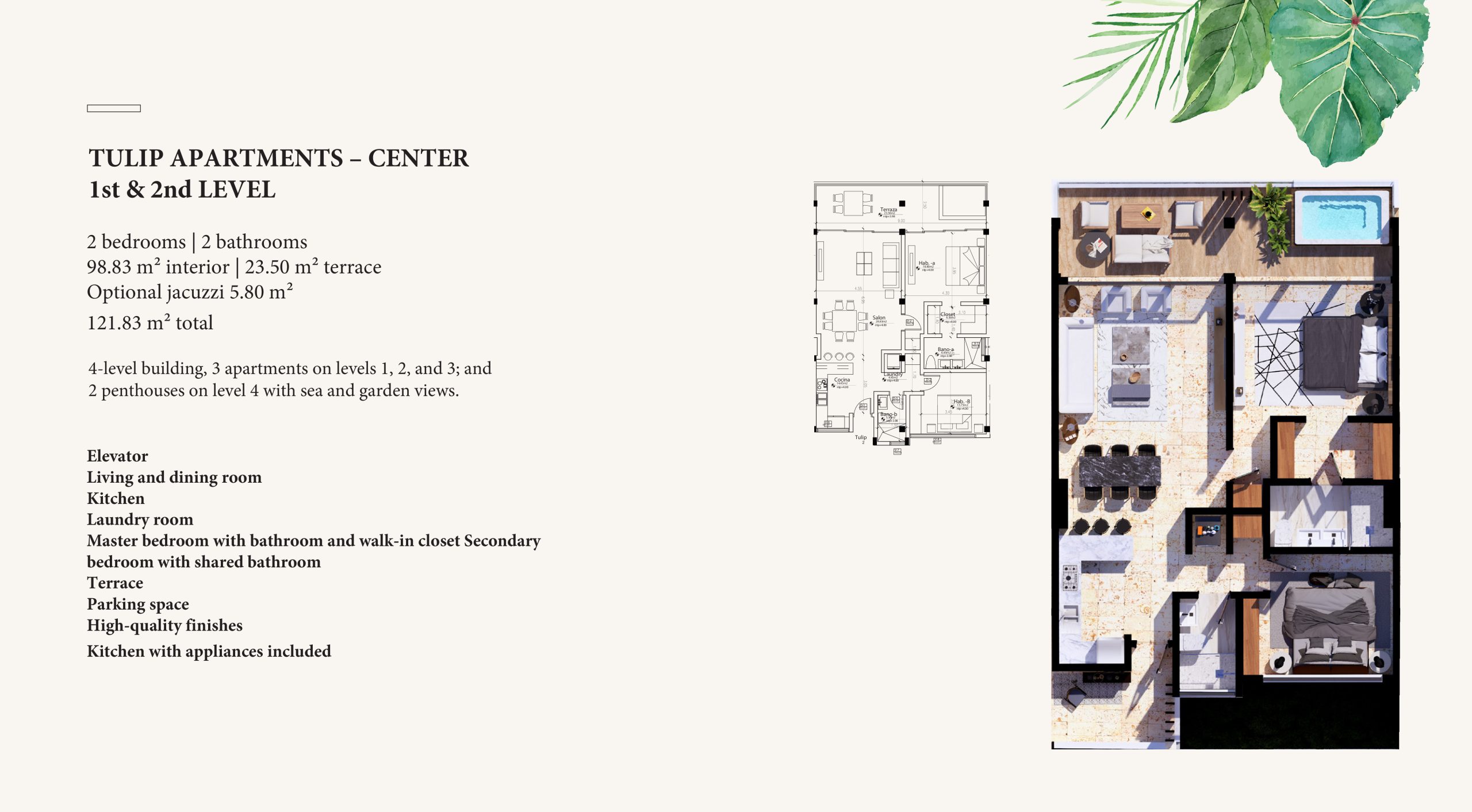 Tulip - Center 1st & 2nd Level plan preview