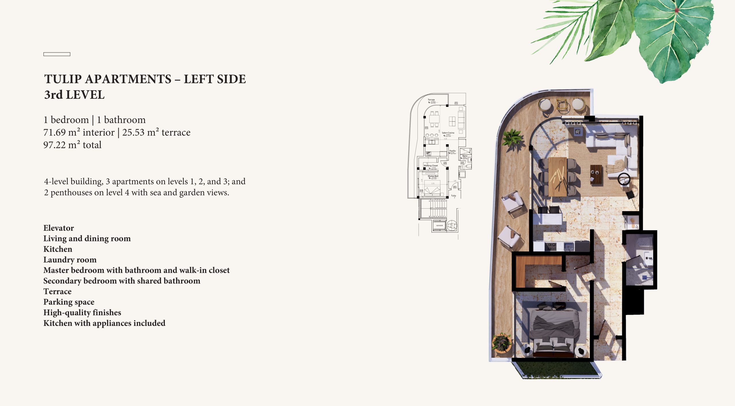 Tulip - Left Side 3rd Level plan preview