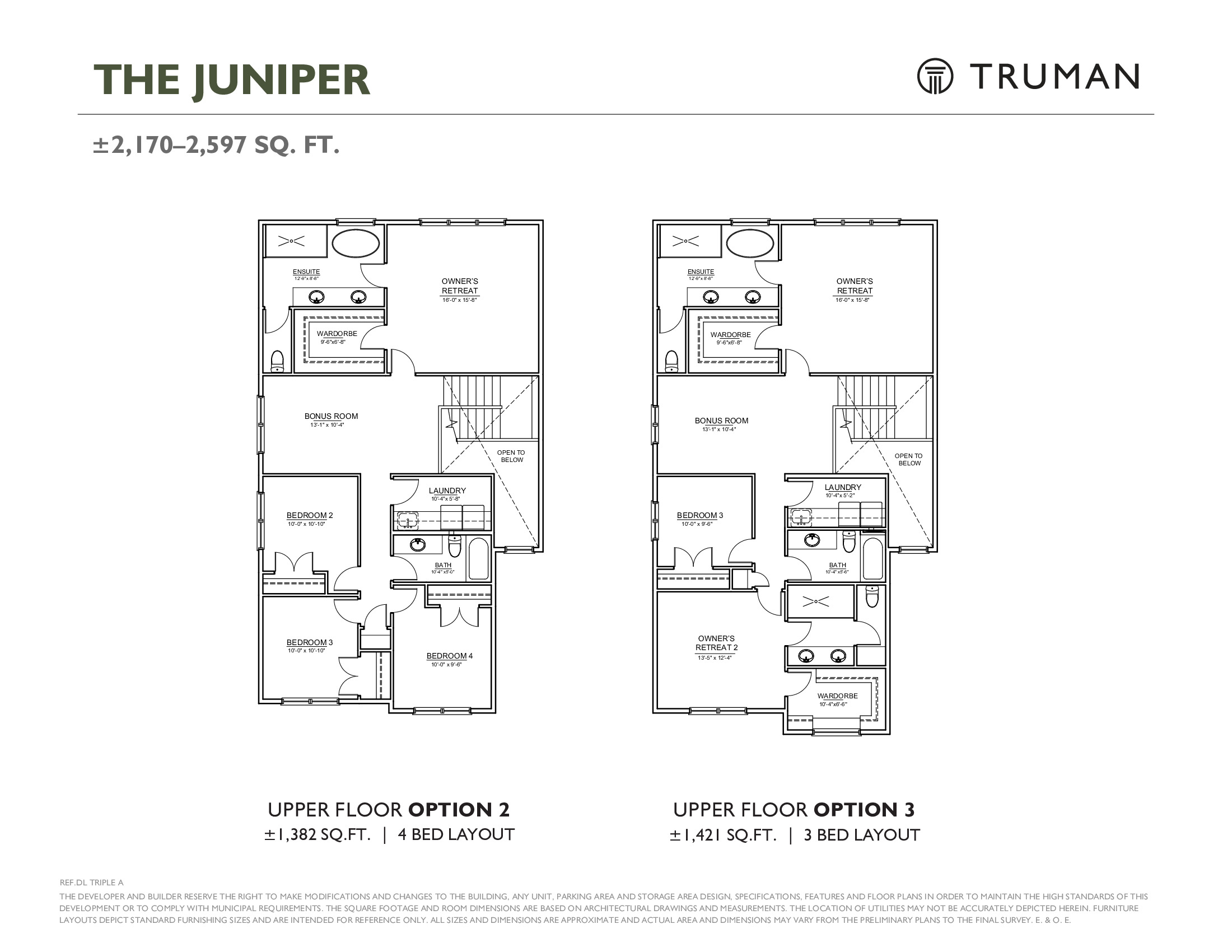 The Juniper (2nd Floor Options) floor plan