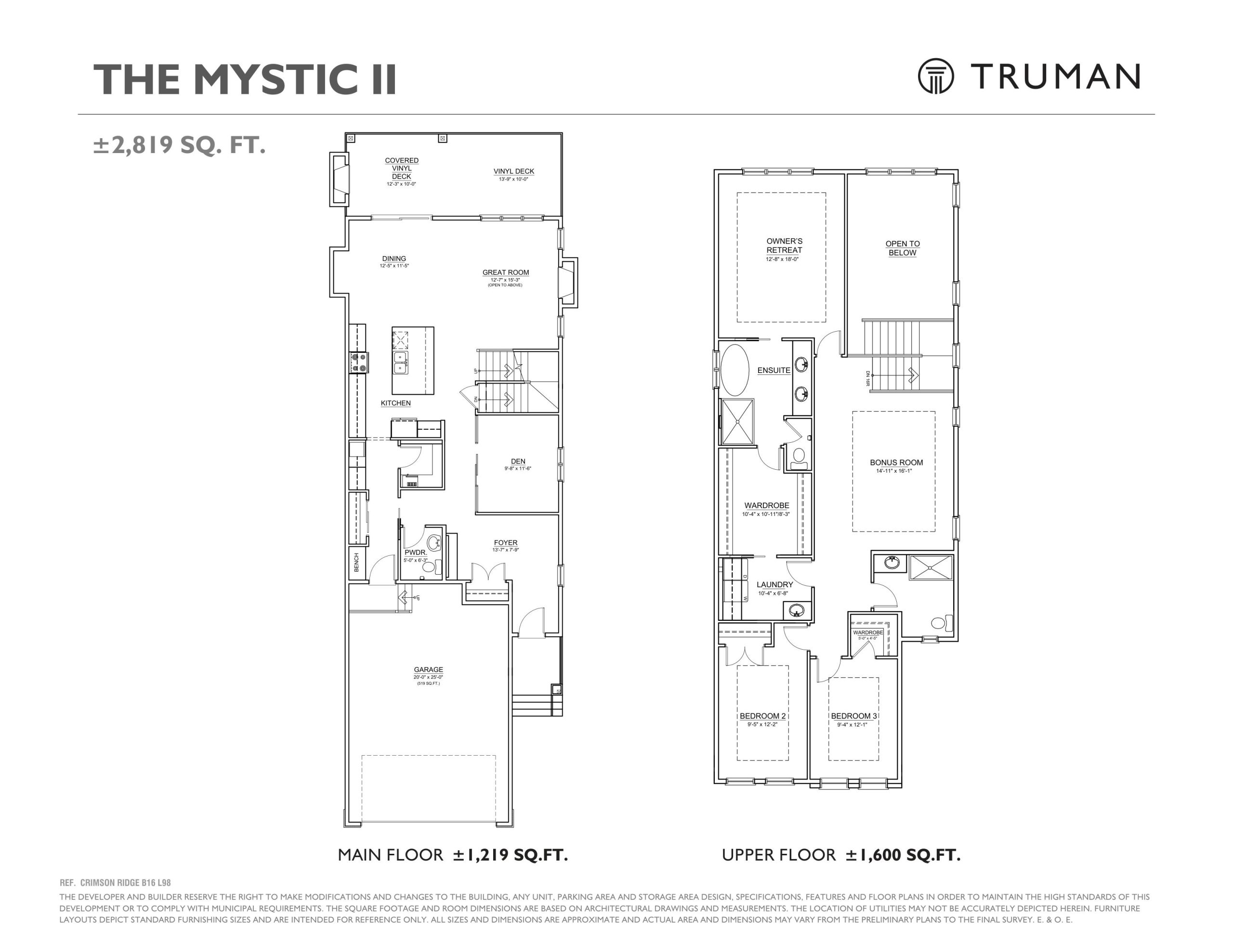 The Mystic II floor plan
