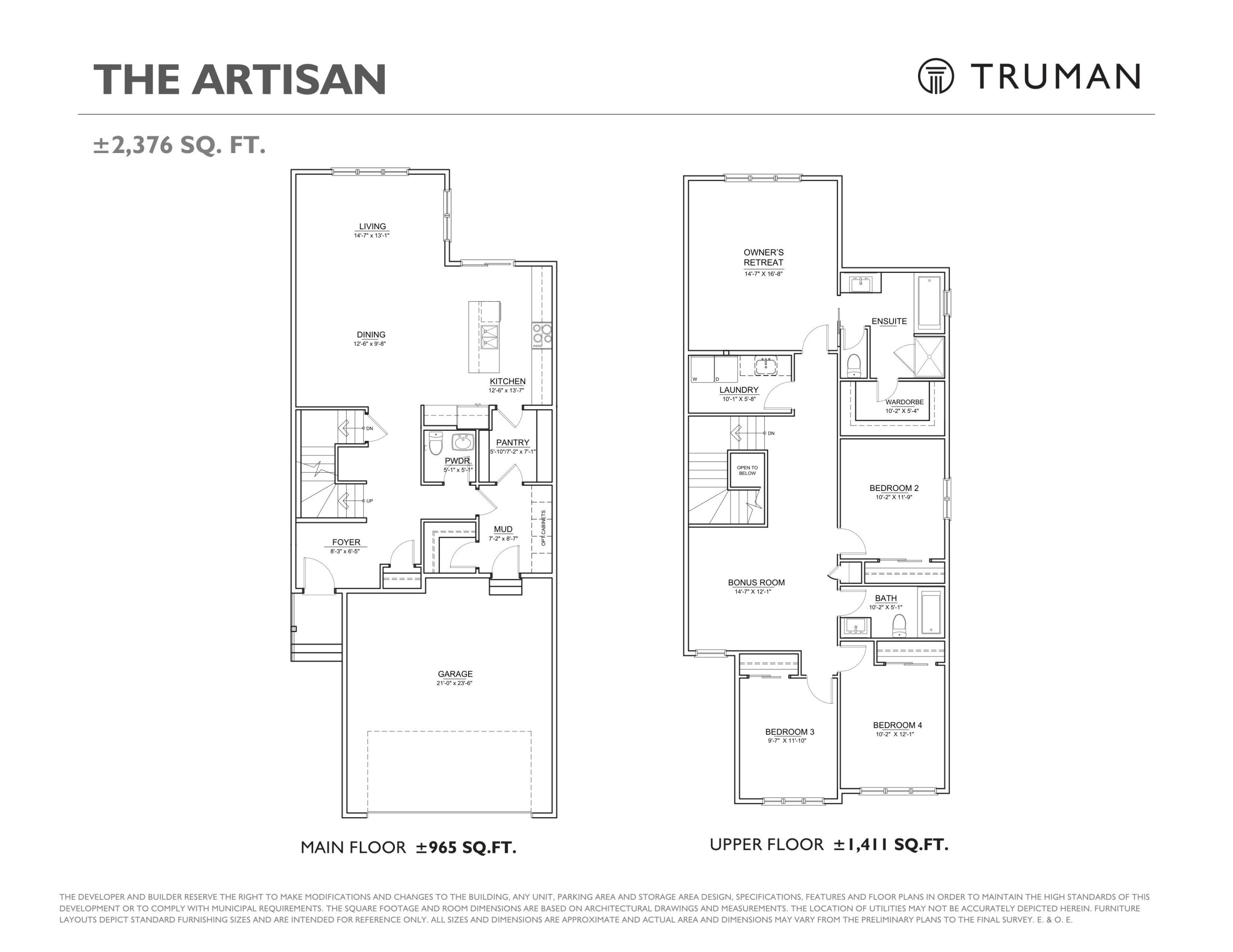 The Artisan (Main/2nd Floor Options) floor plan