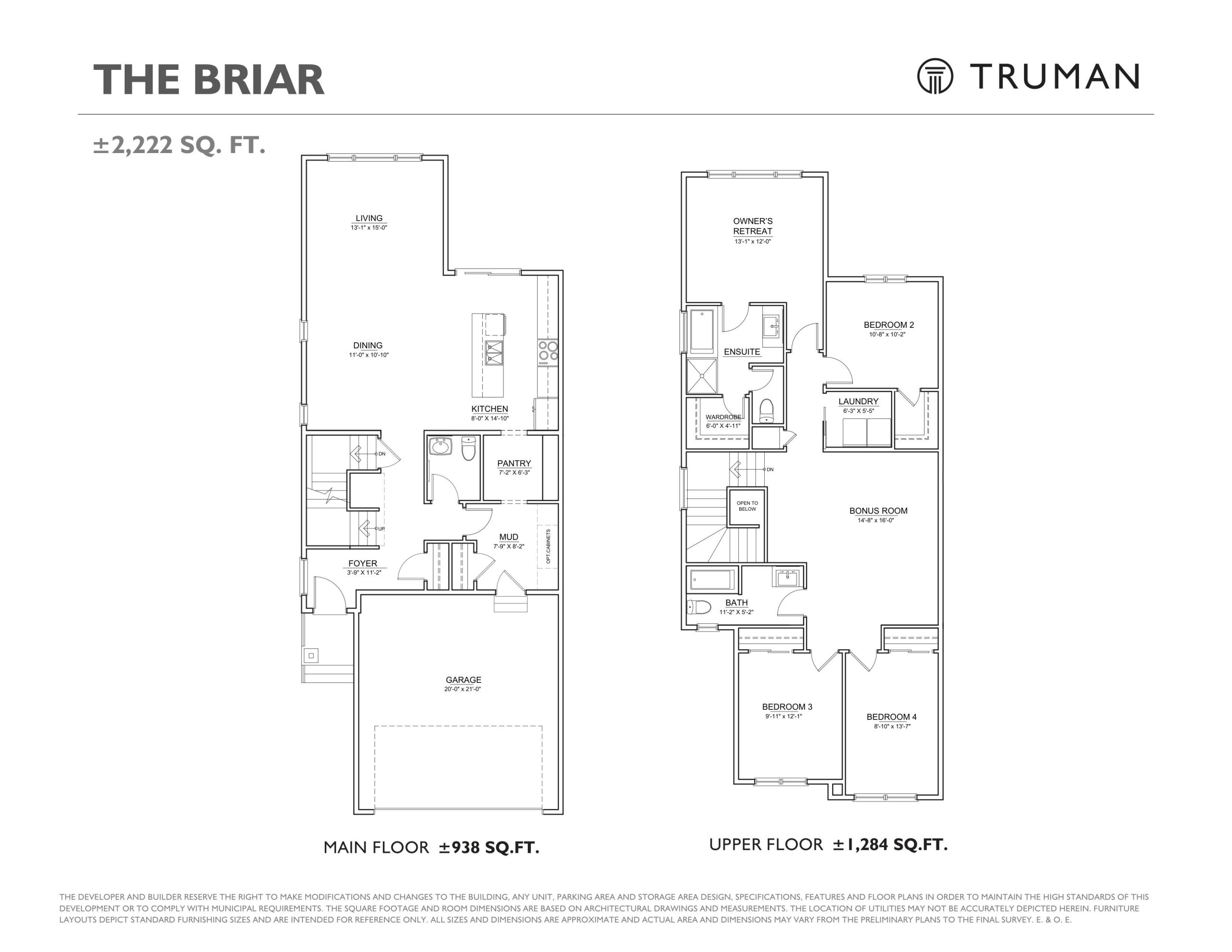 The Briar floor plan