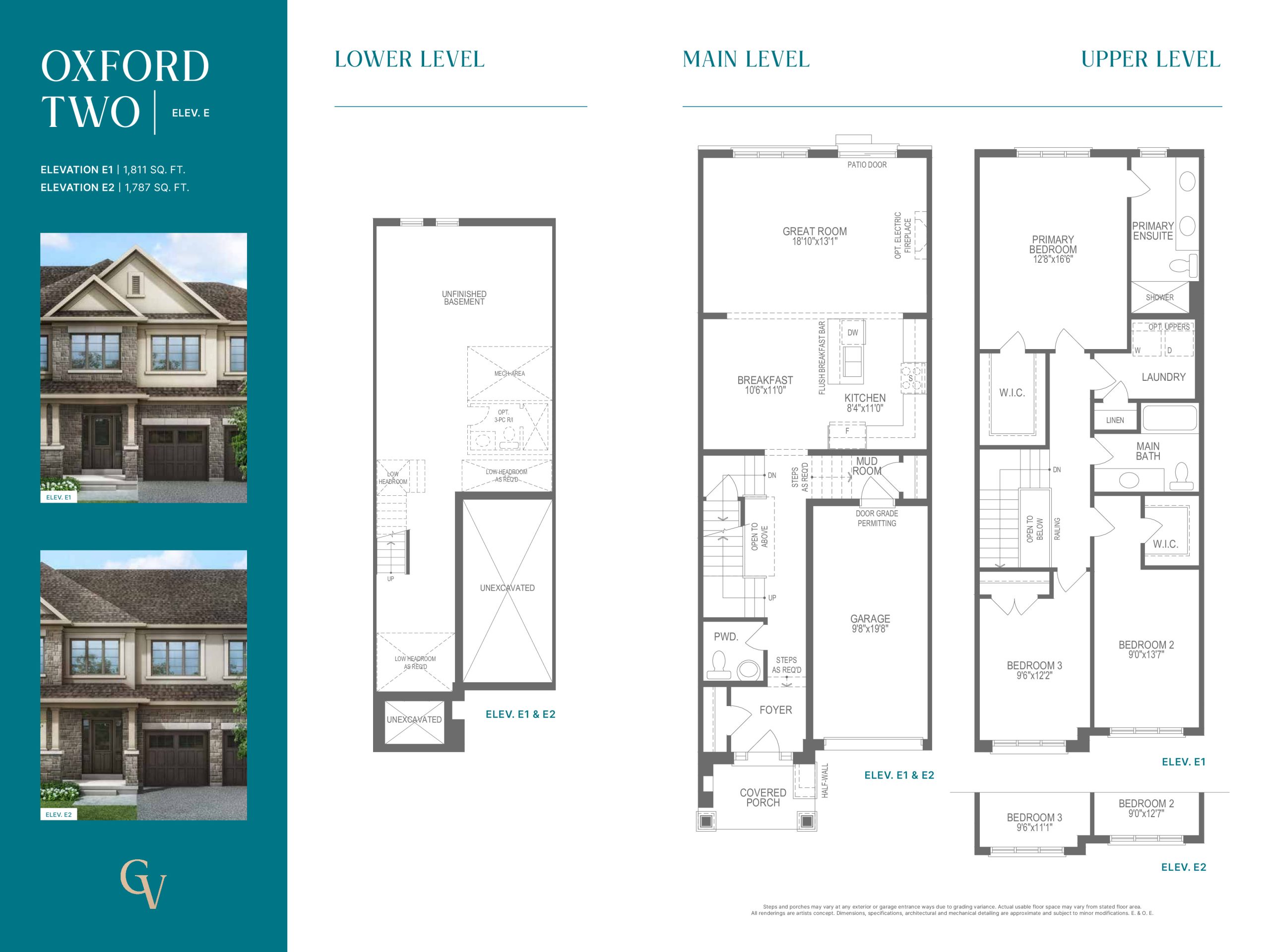 Oxford Two - Elevation E floor plan