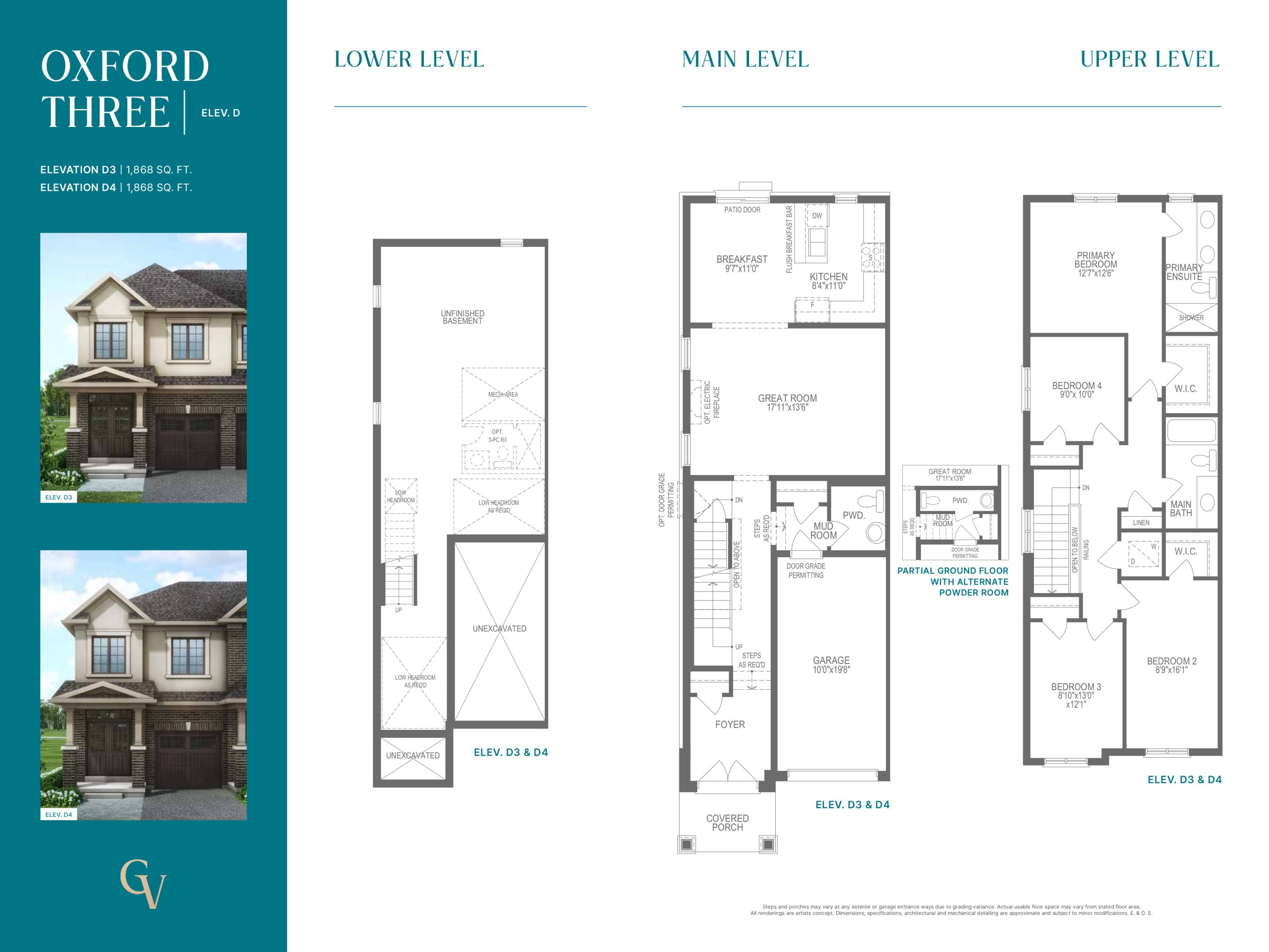 Oxford Three - Elevation D floor plan