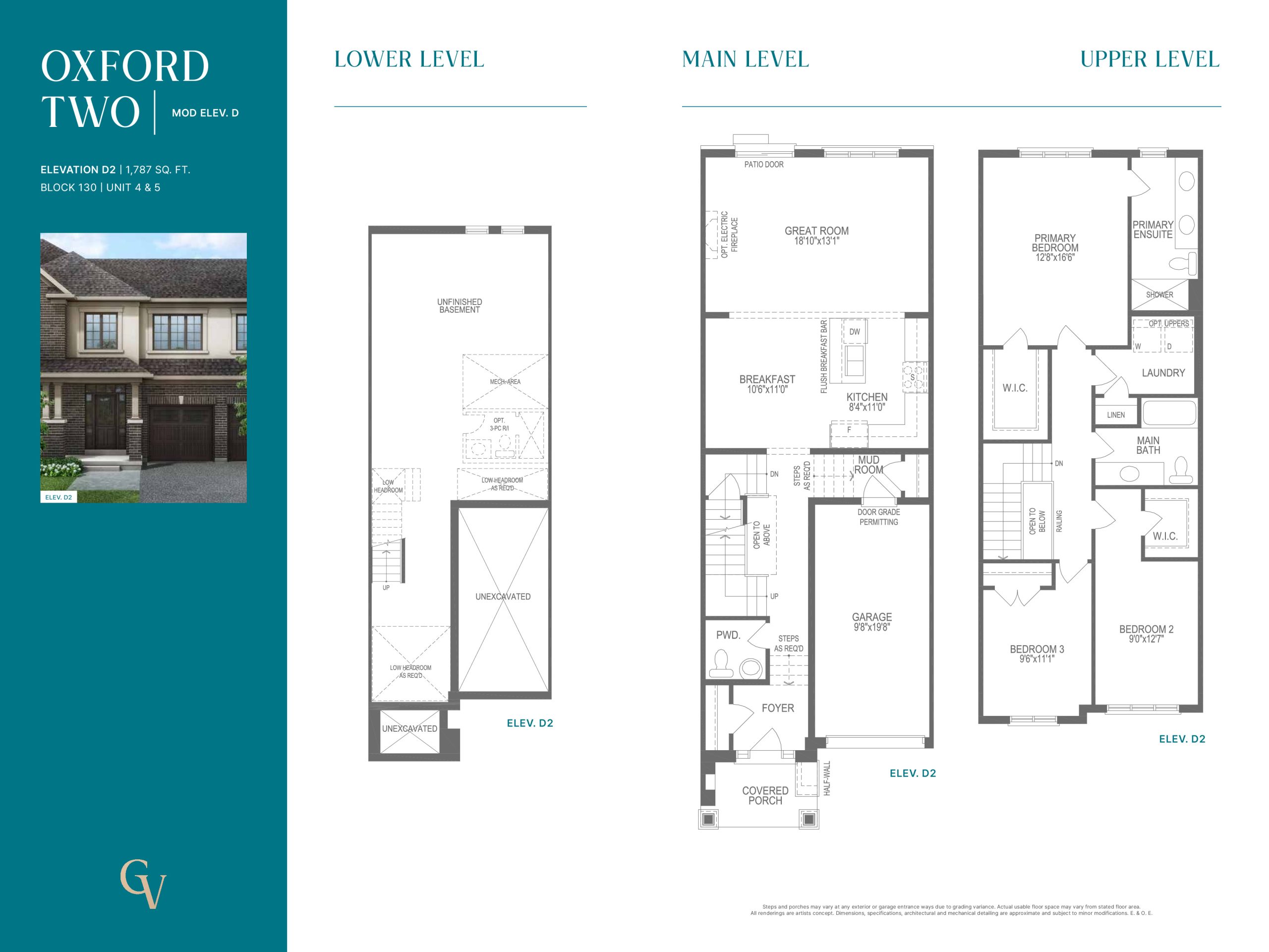 Oxford Two - Mod Elevation D floor plan