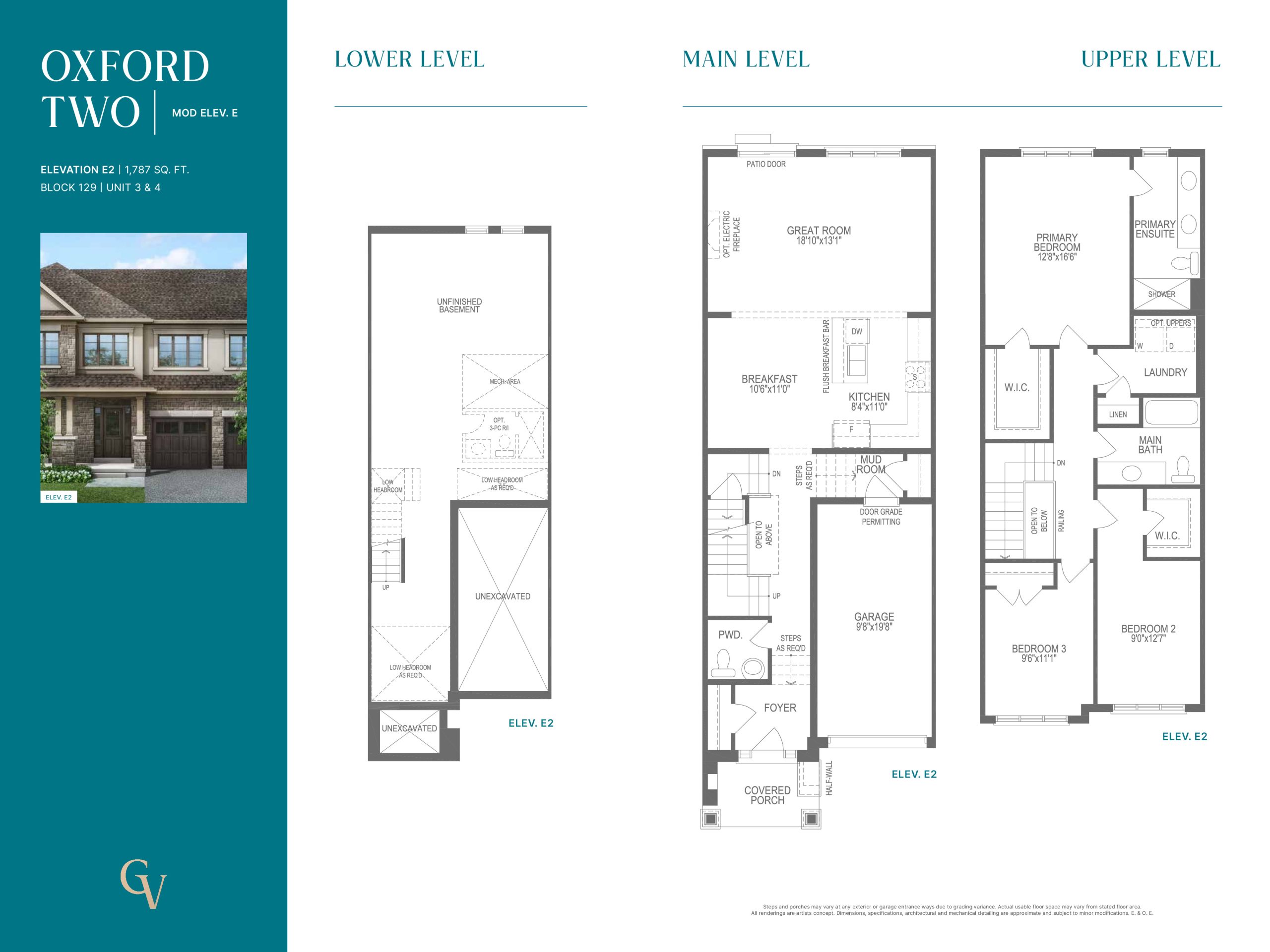 Oxford Two - Mod Elevation E floor plan