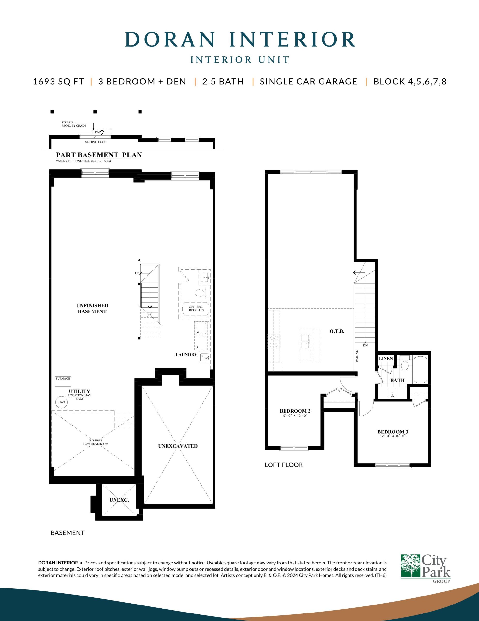 Doran Interior - Basement & Loft Floor floor plan