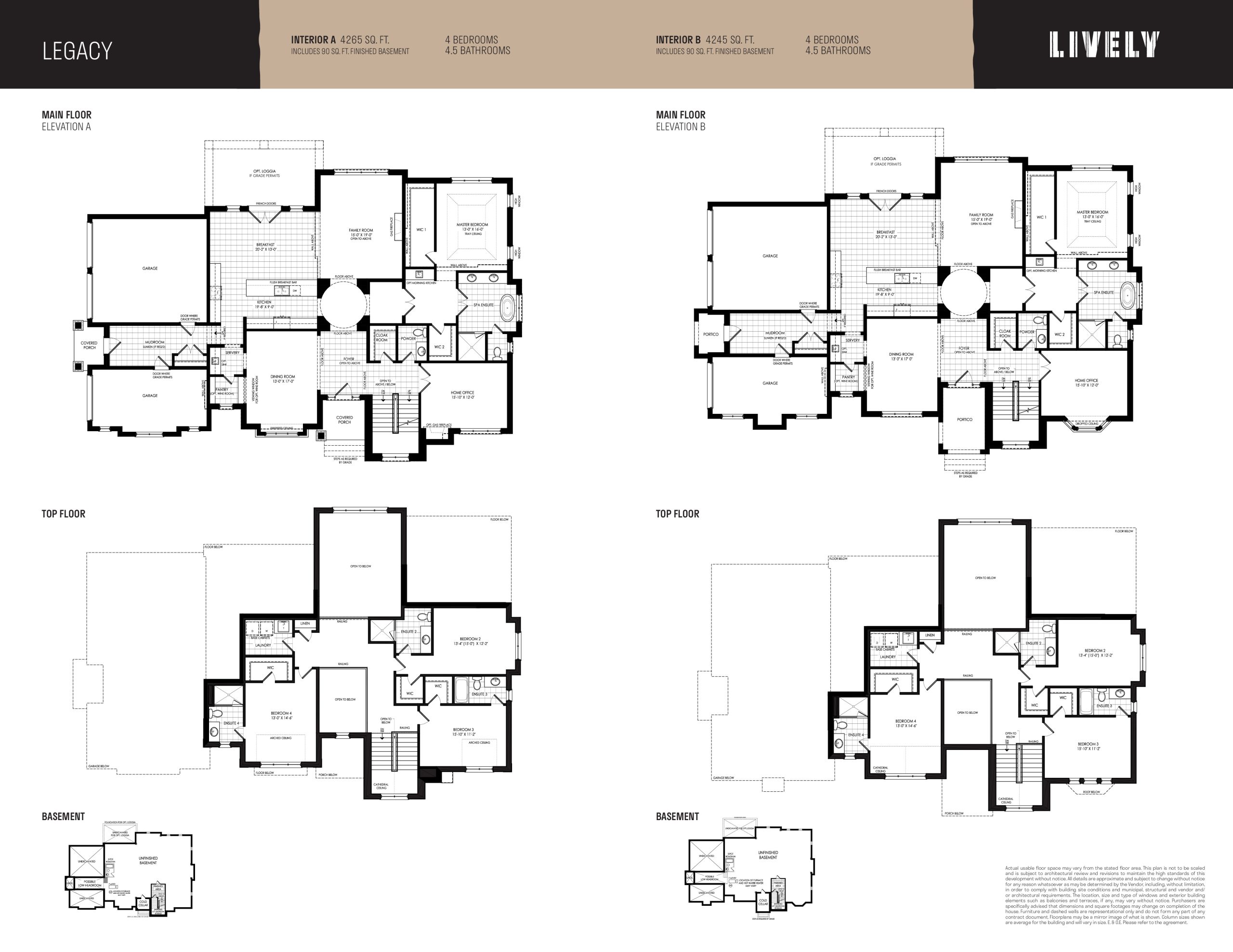 Legacy floor plan