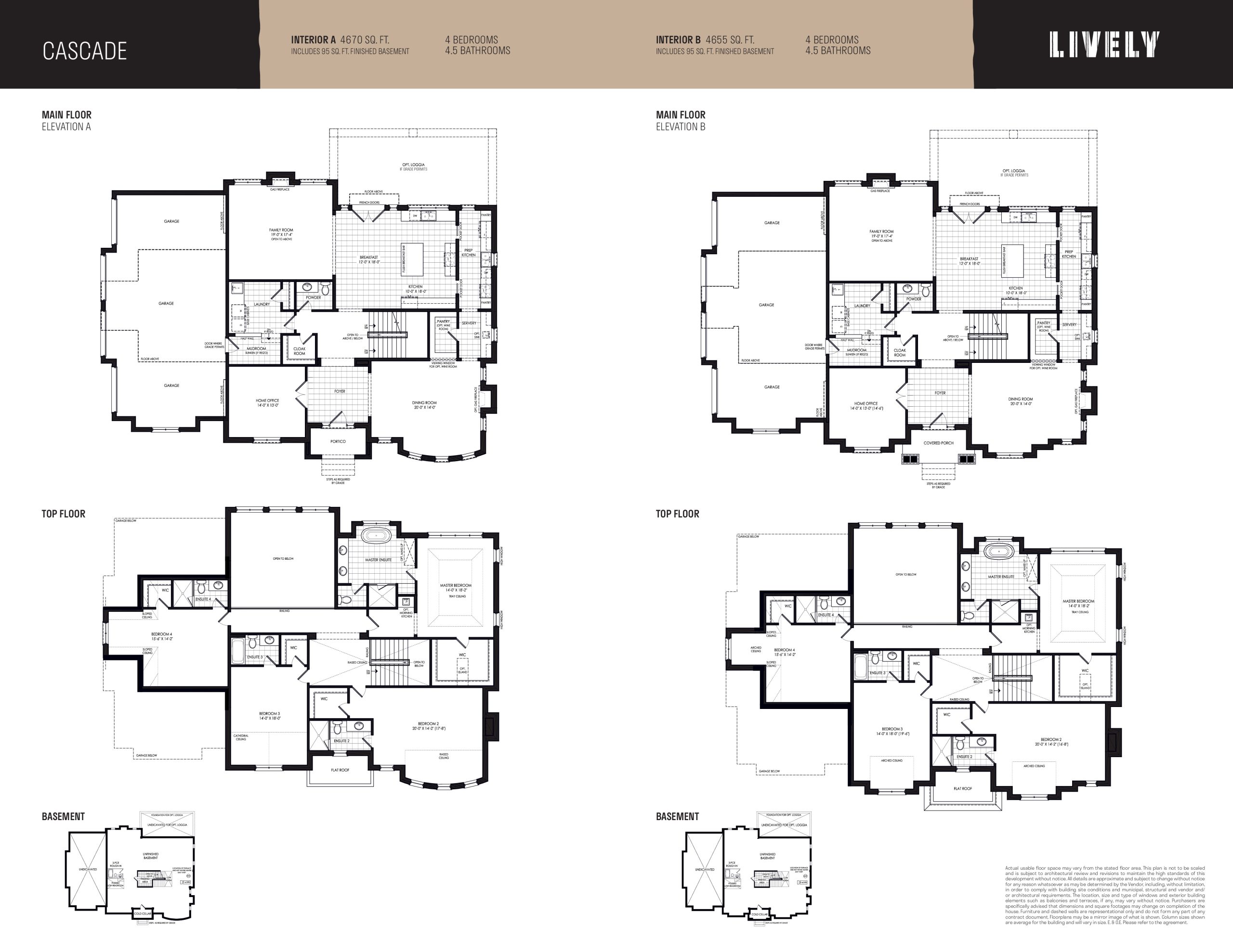 Cascade floor plan
