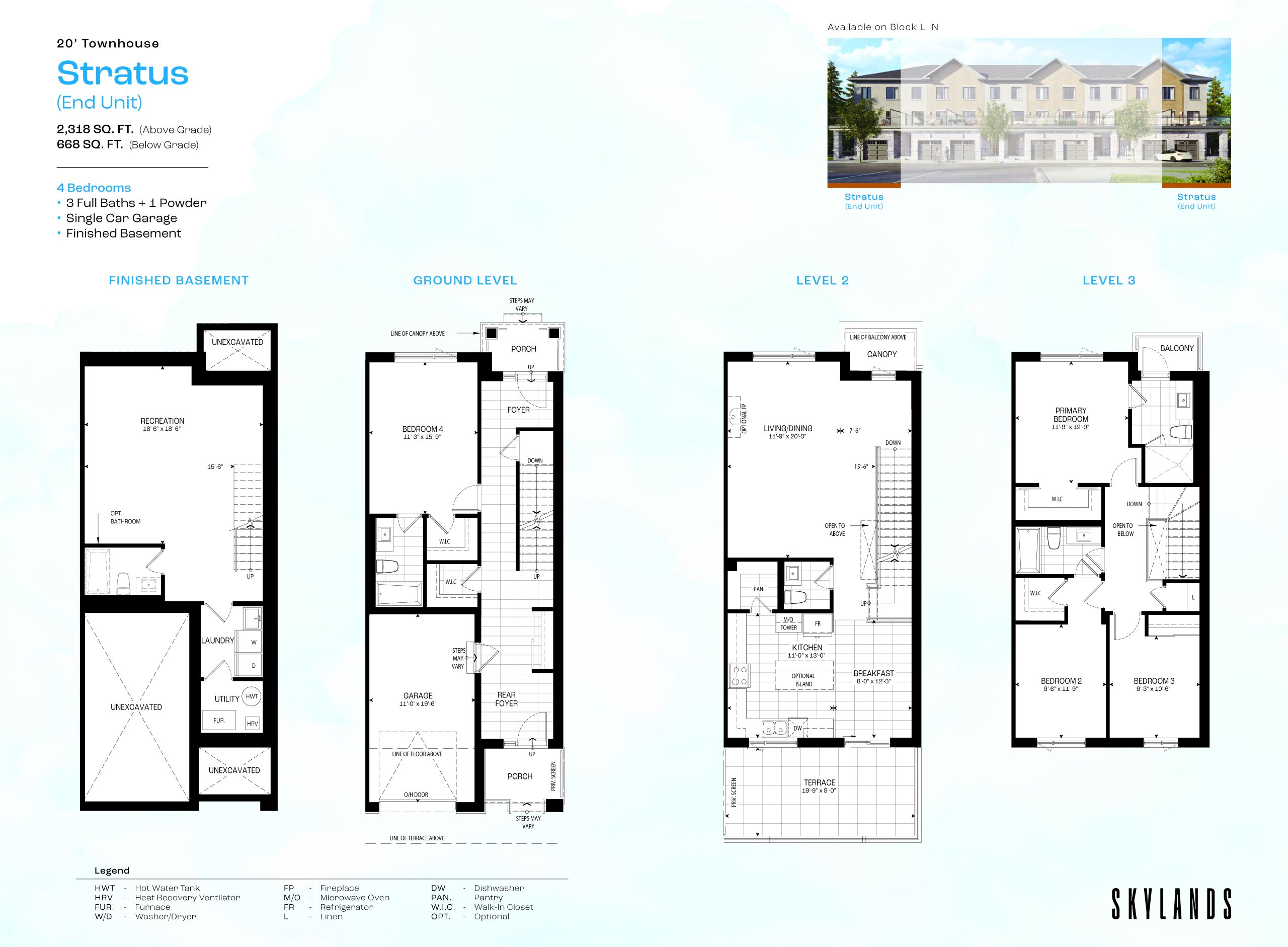 Stratus (End Unit) floor plan