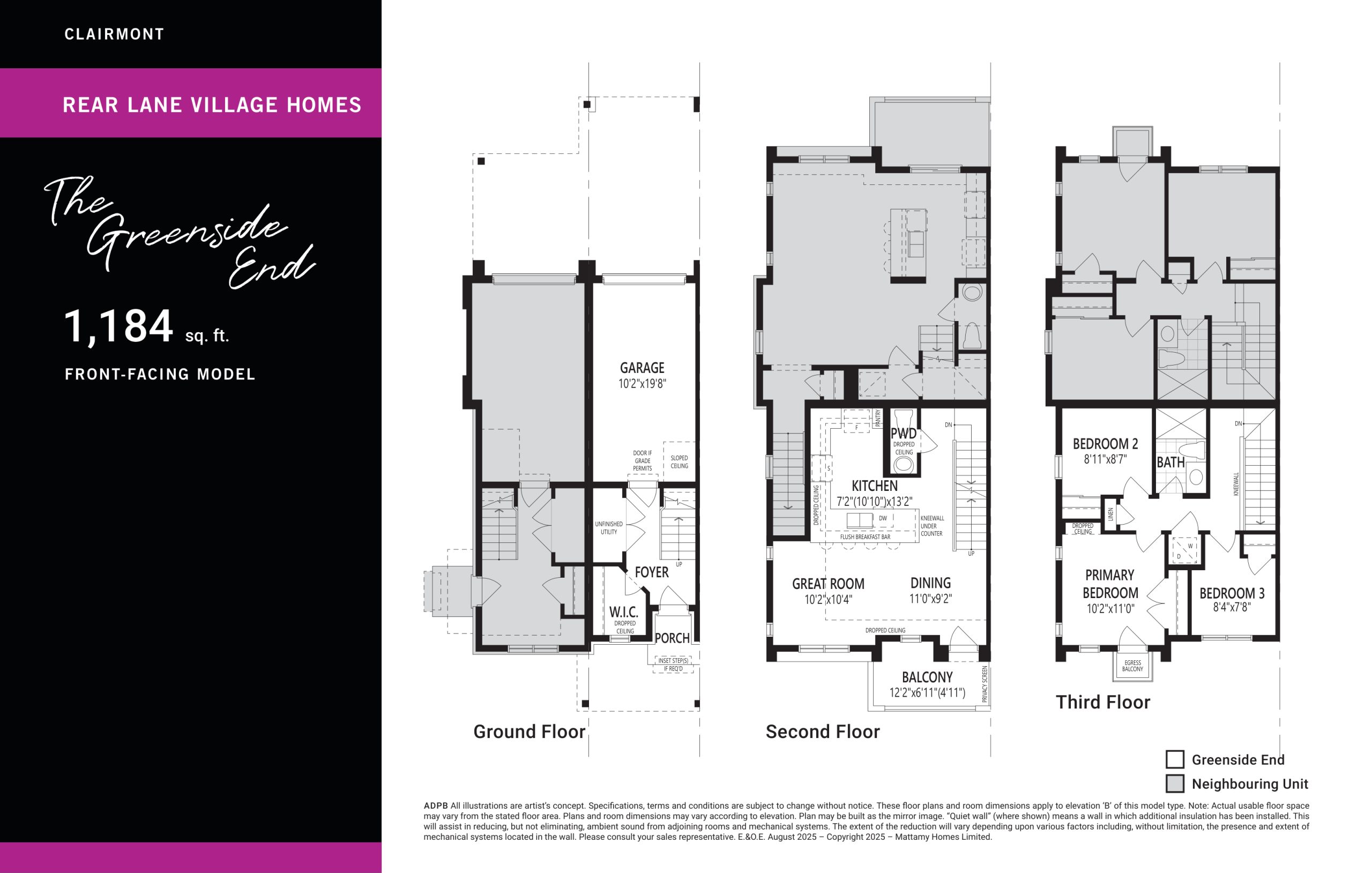 The Greenside End floor plan