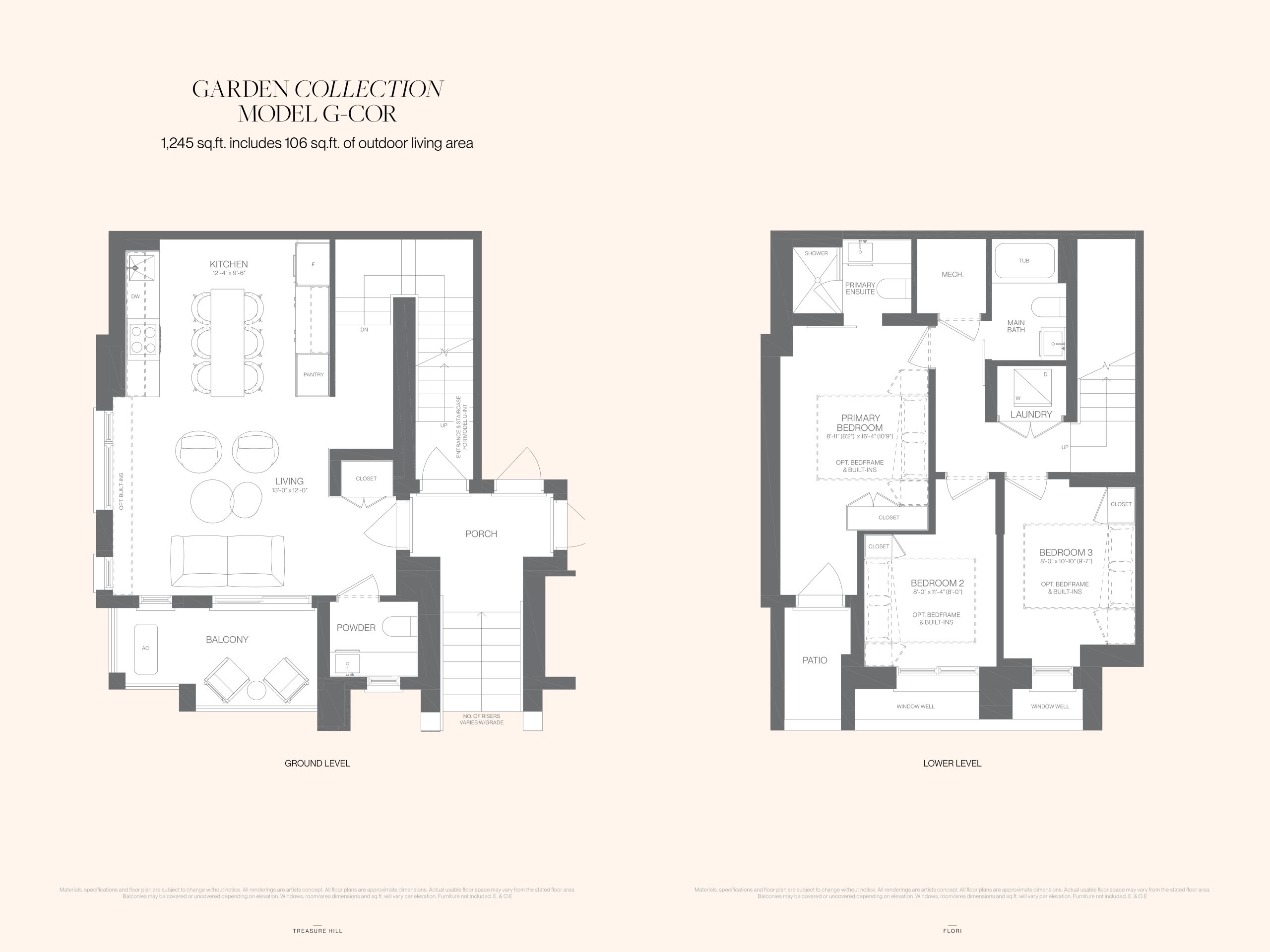 Model G-Cor (Garden Collection) floor plan