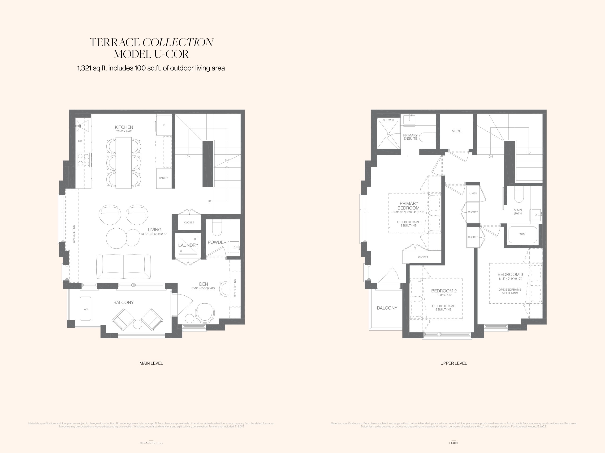 Model U-Cor (Terrace Collection) floor plan
