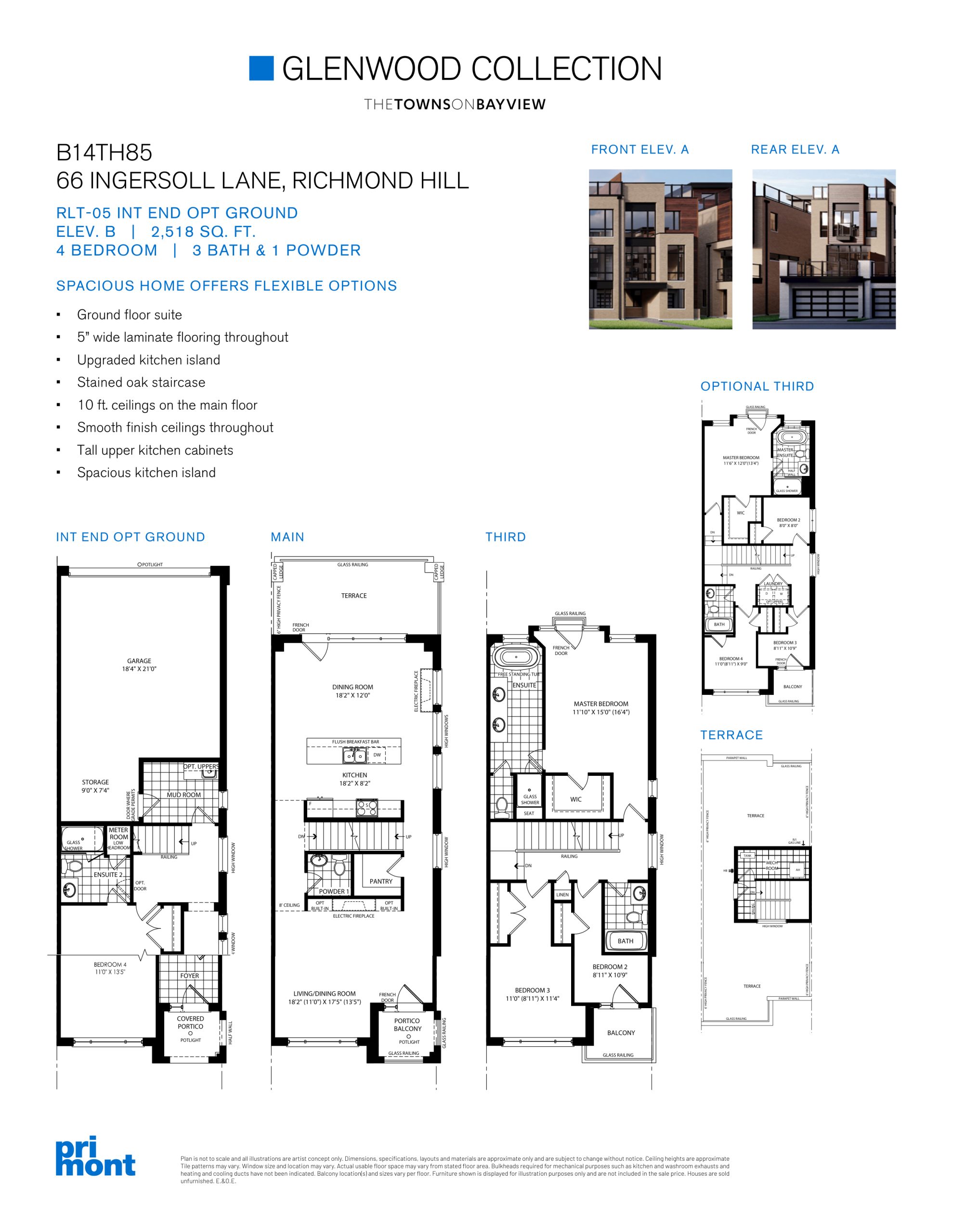 RLT-05 End Elev B Lot 85 floor plan