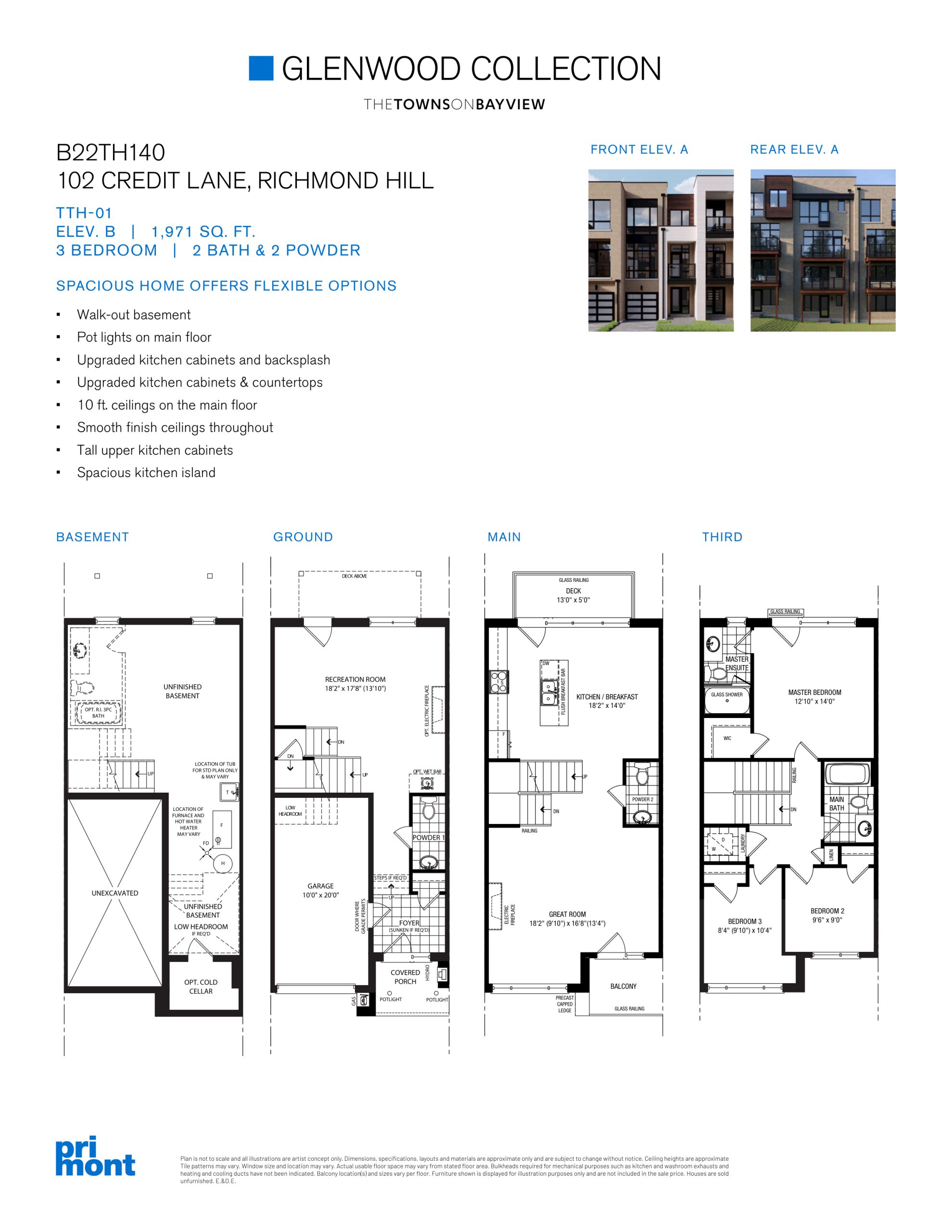TTH-01 Elev B floor plan