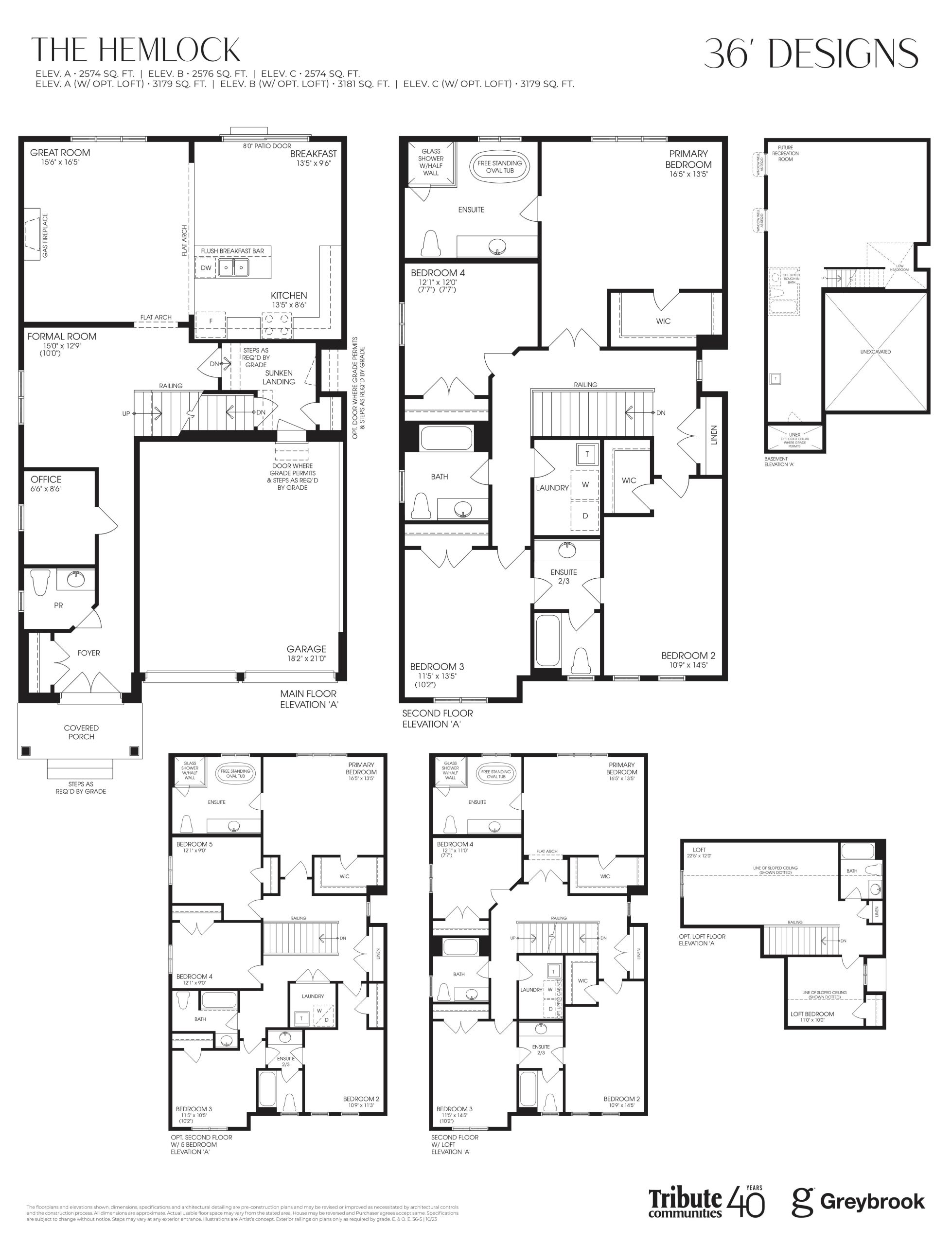 The Hemlock 36' floor plan
