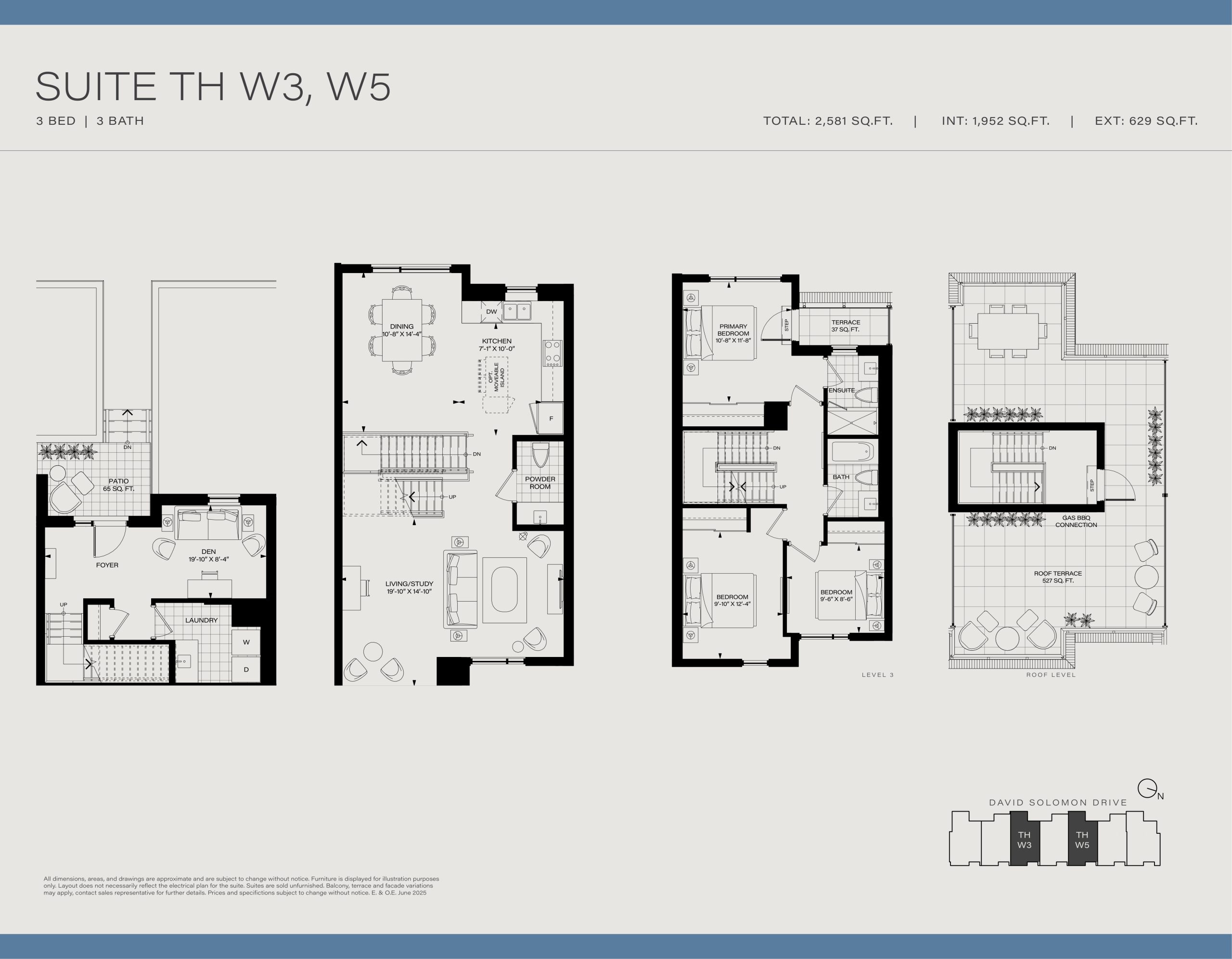 Suite TH W3, W5 floor plan