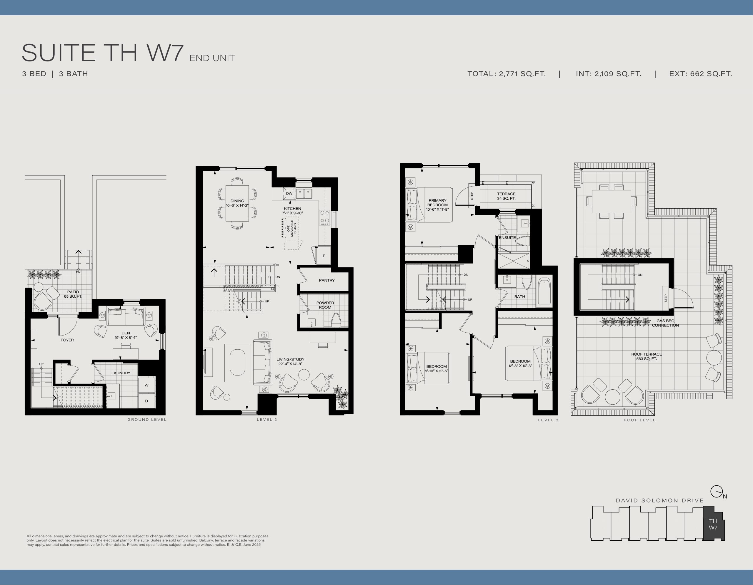 Suite TH W7 - End Unit floor plan