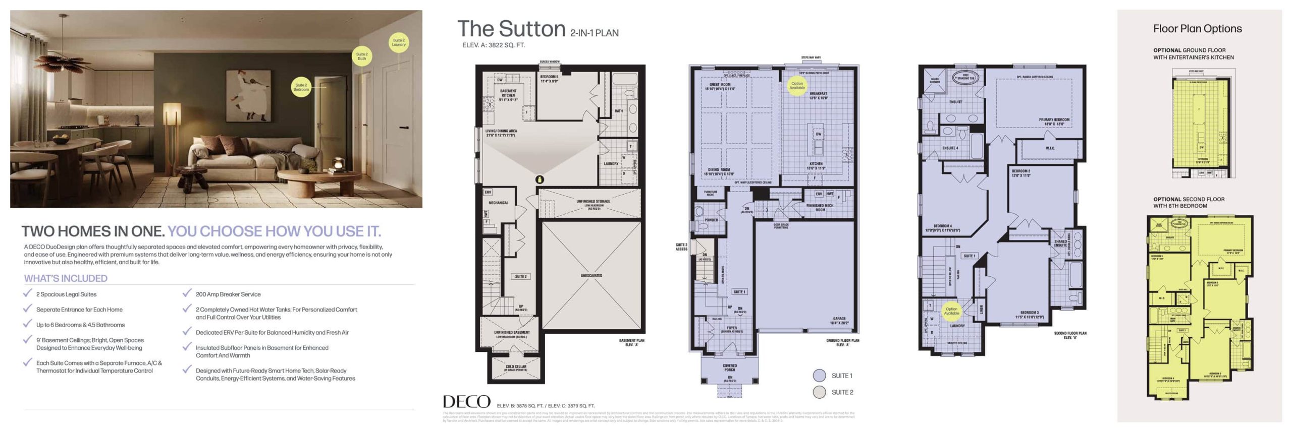 The Sutton with Secondary Suite floor plan