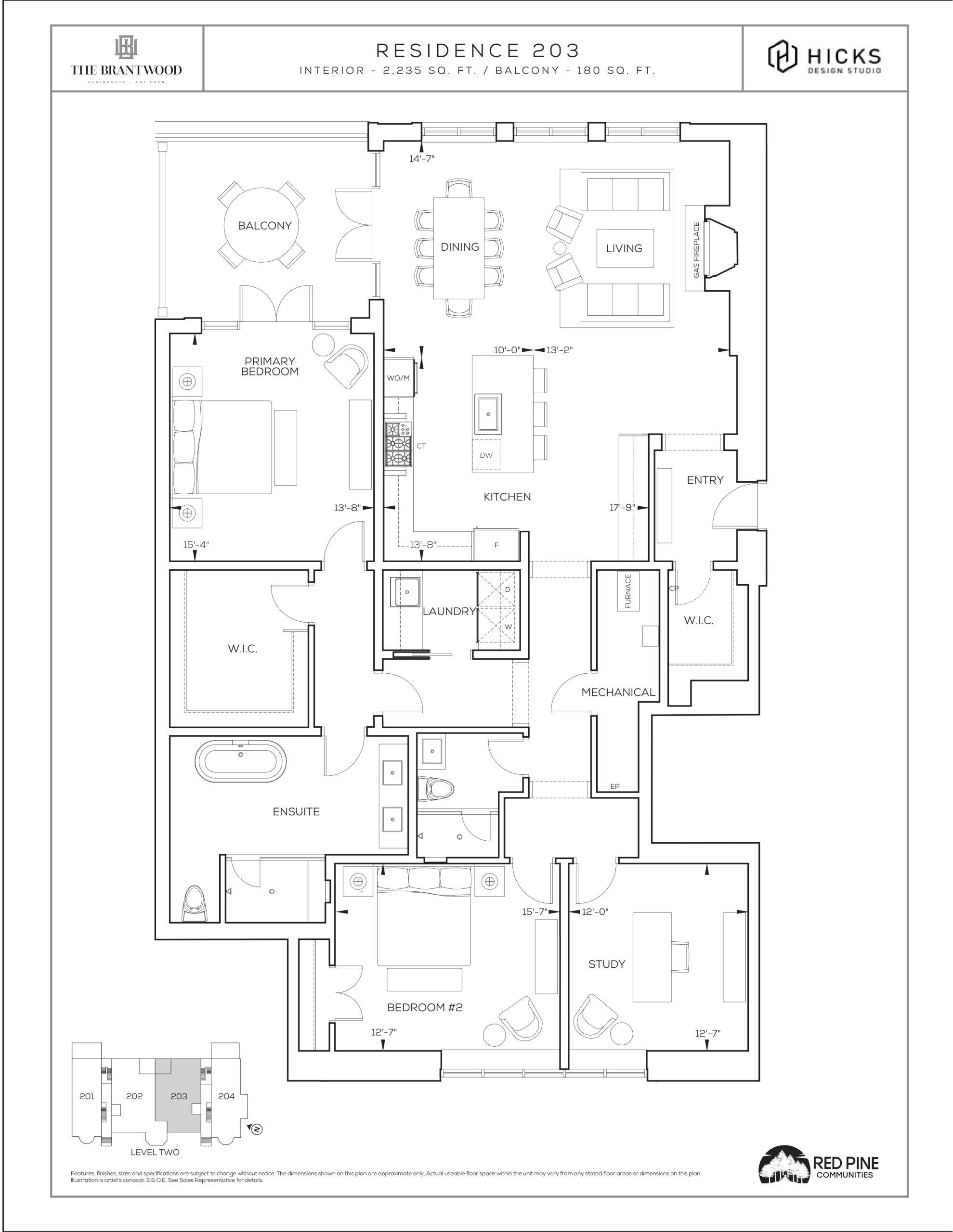 Residence 203 floor plan