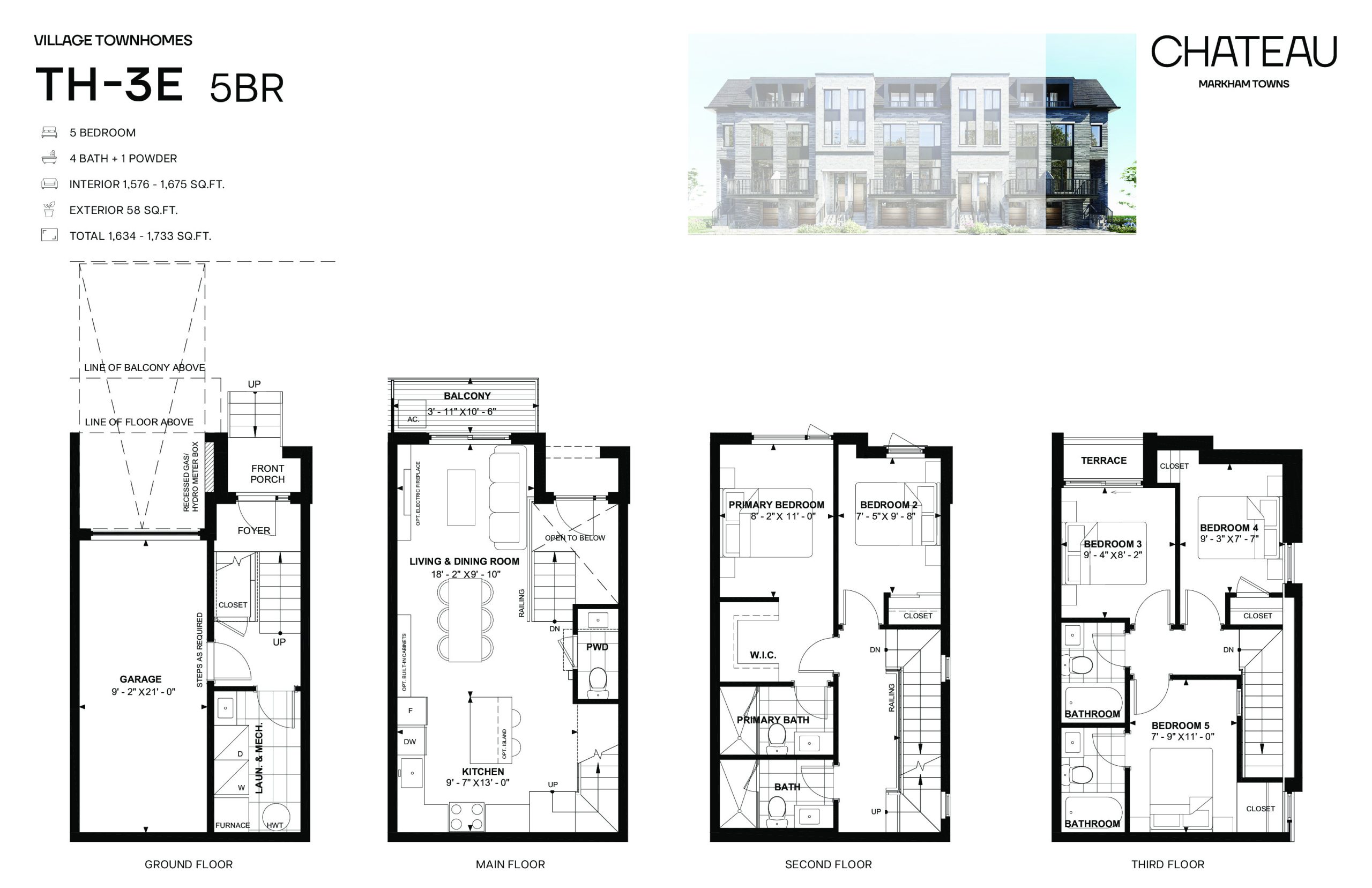 TH-3E 5BR floor plan