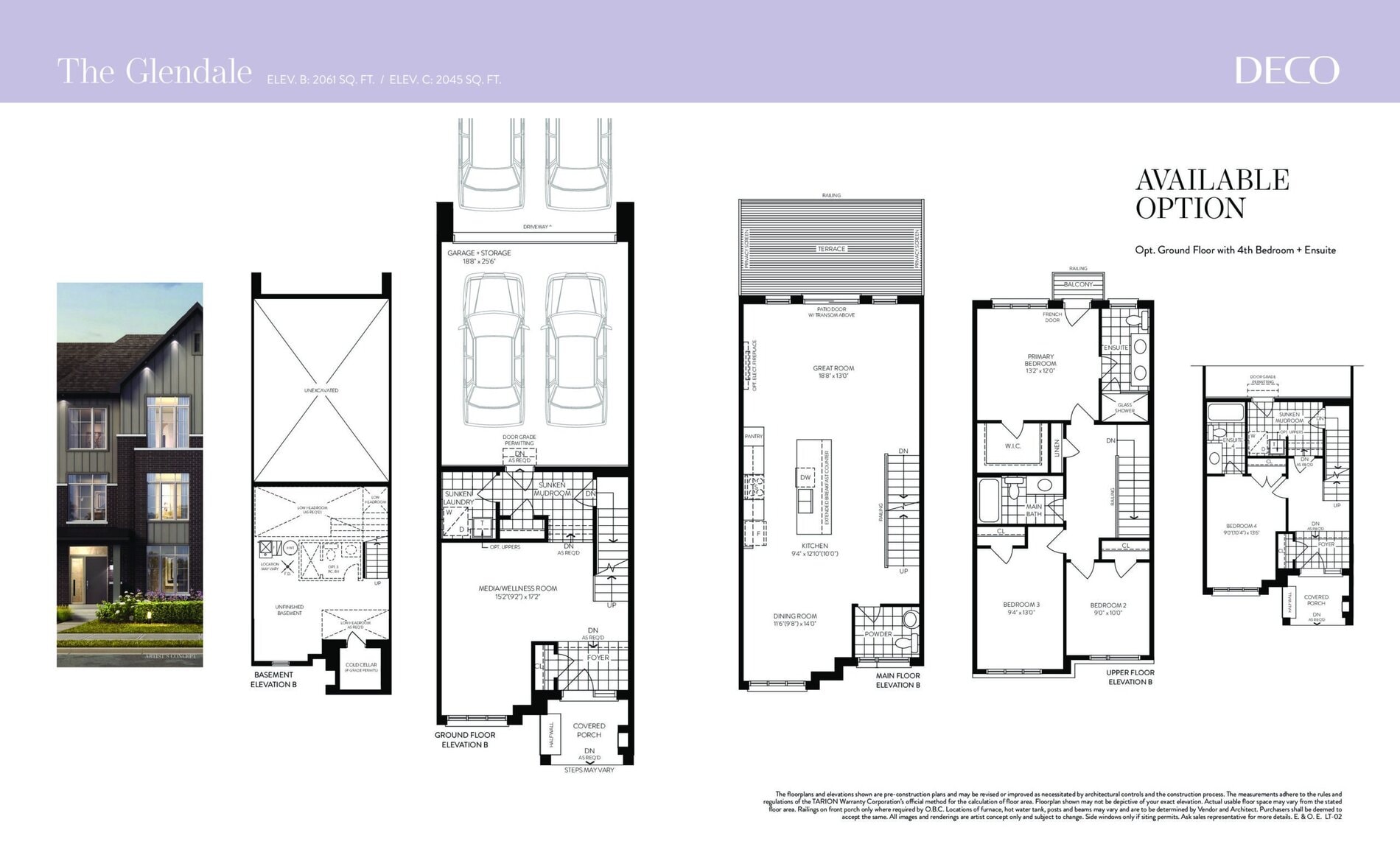 The Glendale floor plan