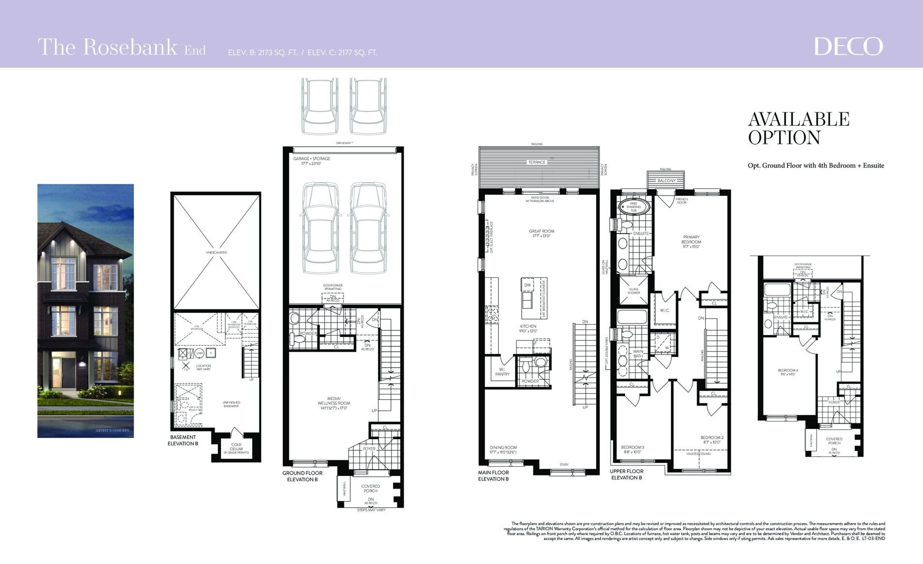 The Rosebank (End) floor plan