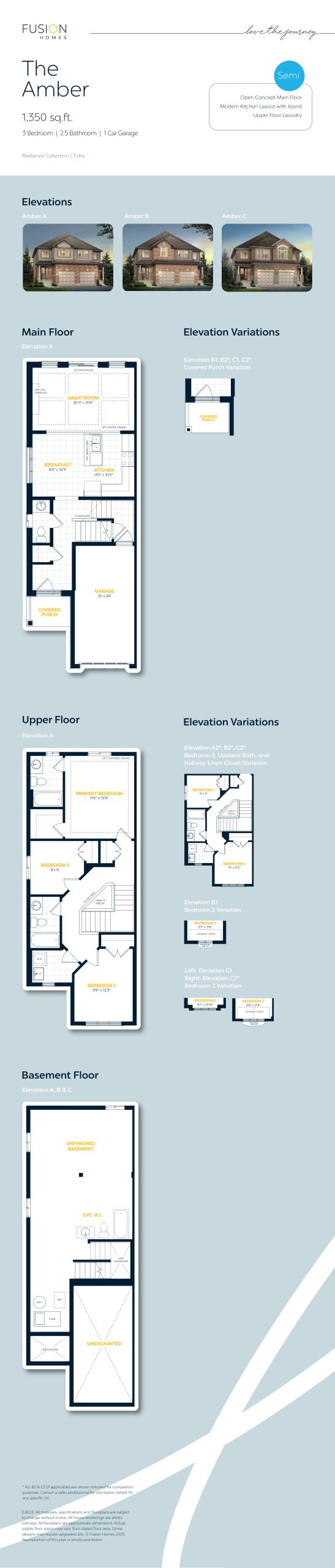 The Amber floor plan