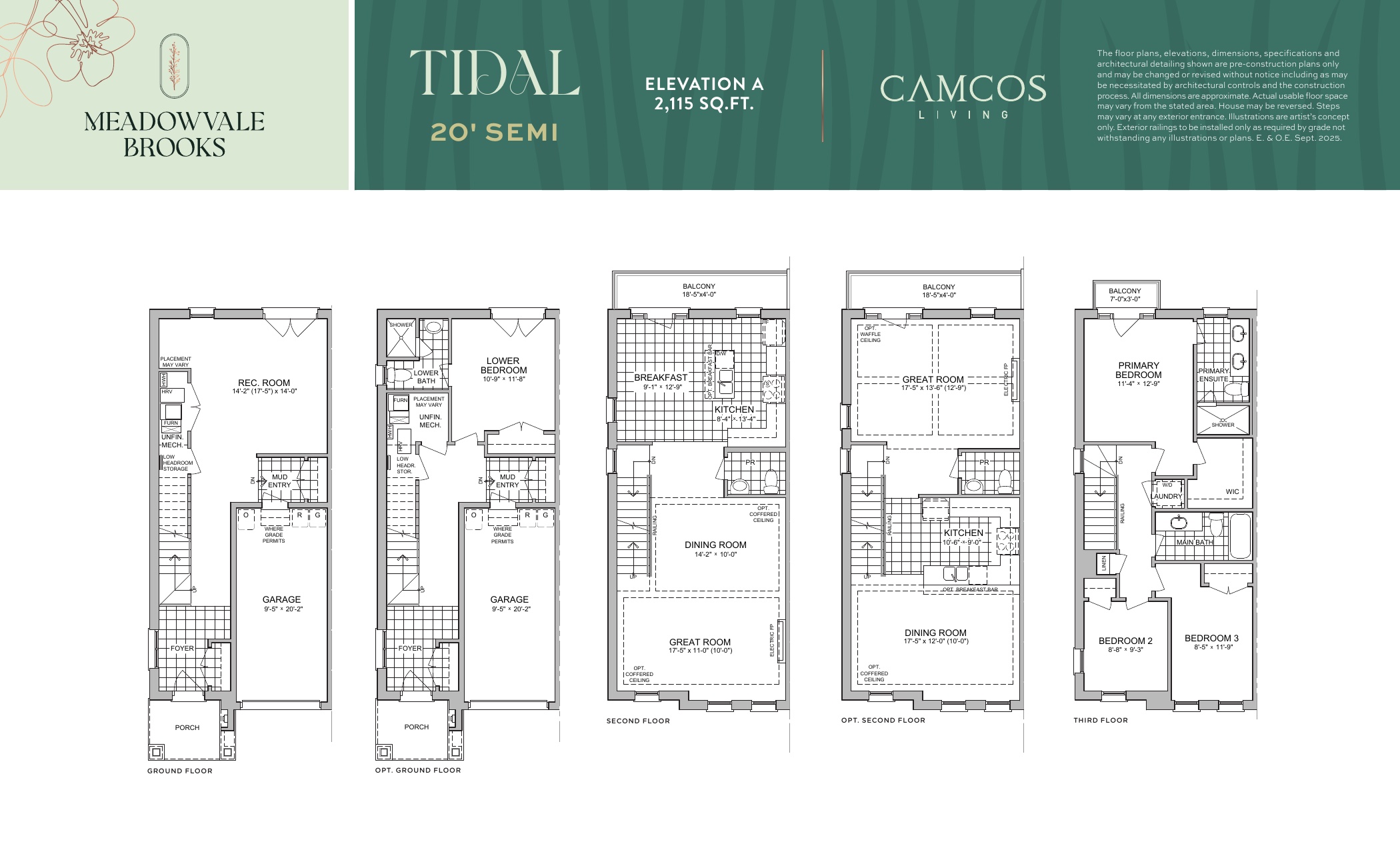 Tidal - Elevation A - Semi-Detached floor plan