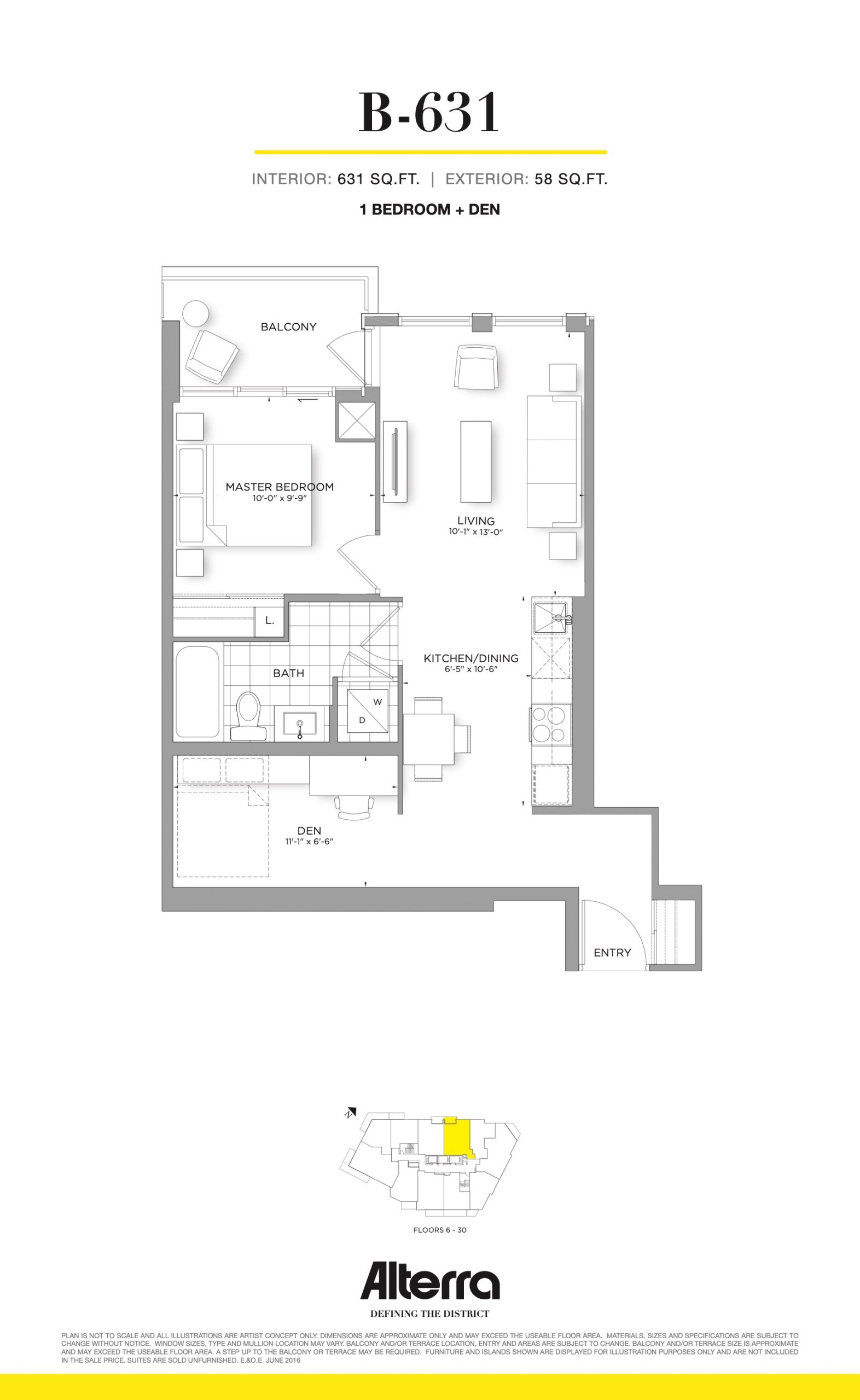 B-631 floor plan
