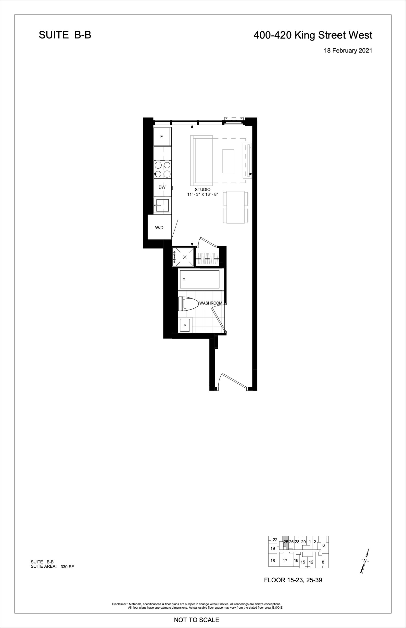 Suite B-B floor plan