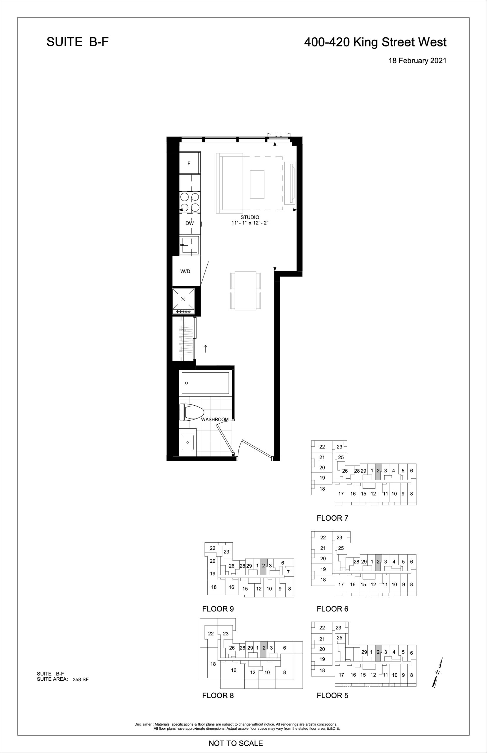 Suite B-F floor plan