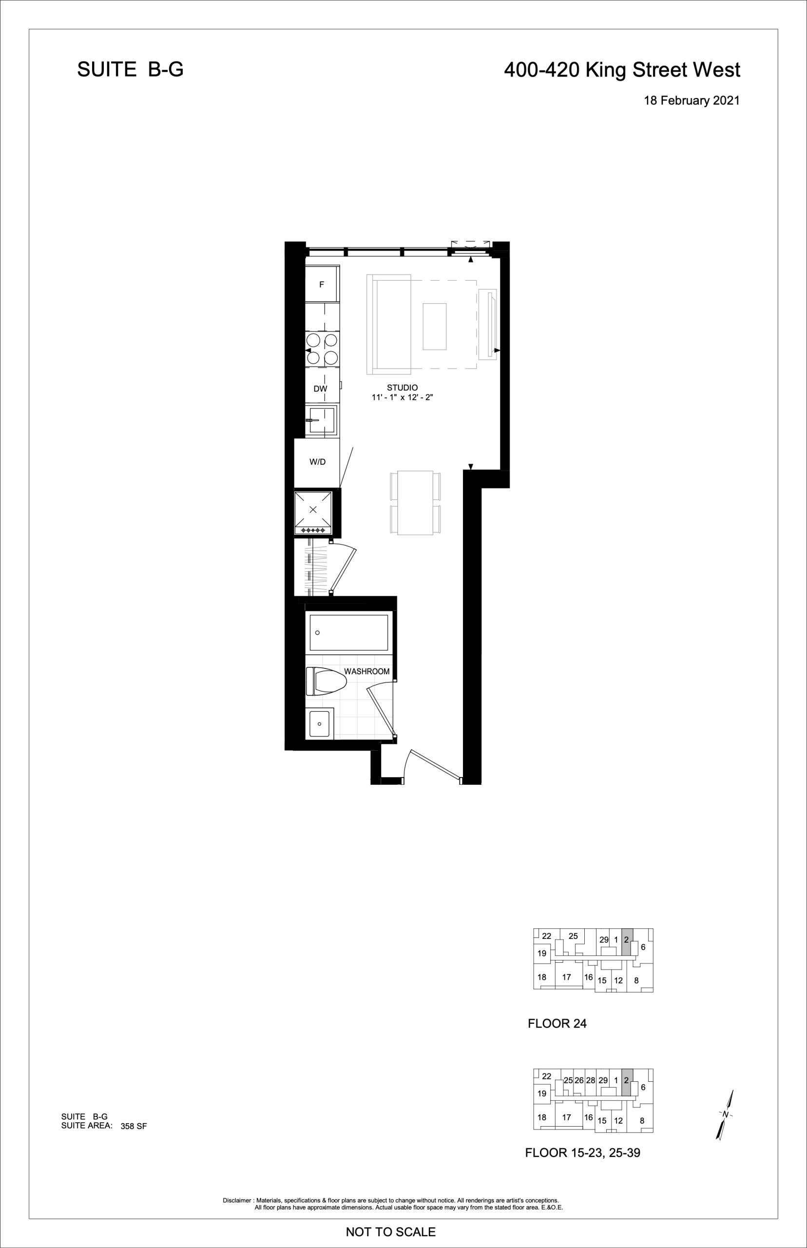 Suite B-G floor plan