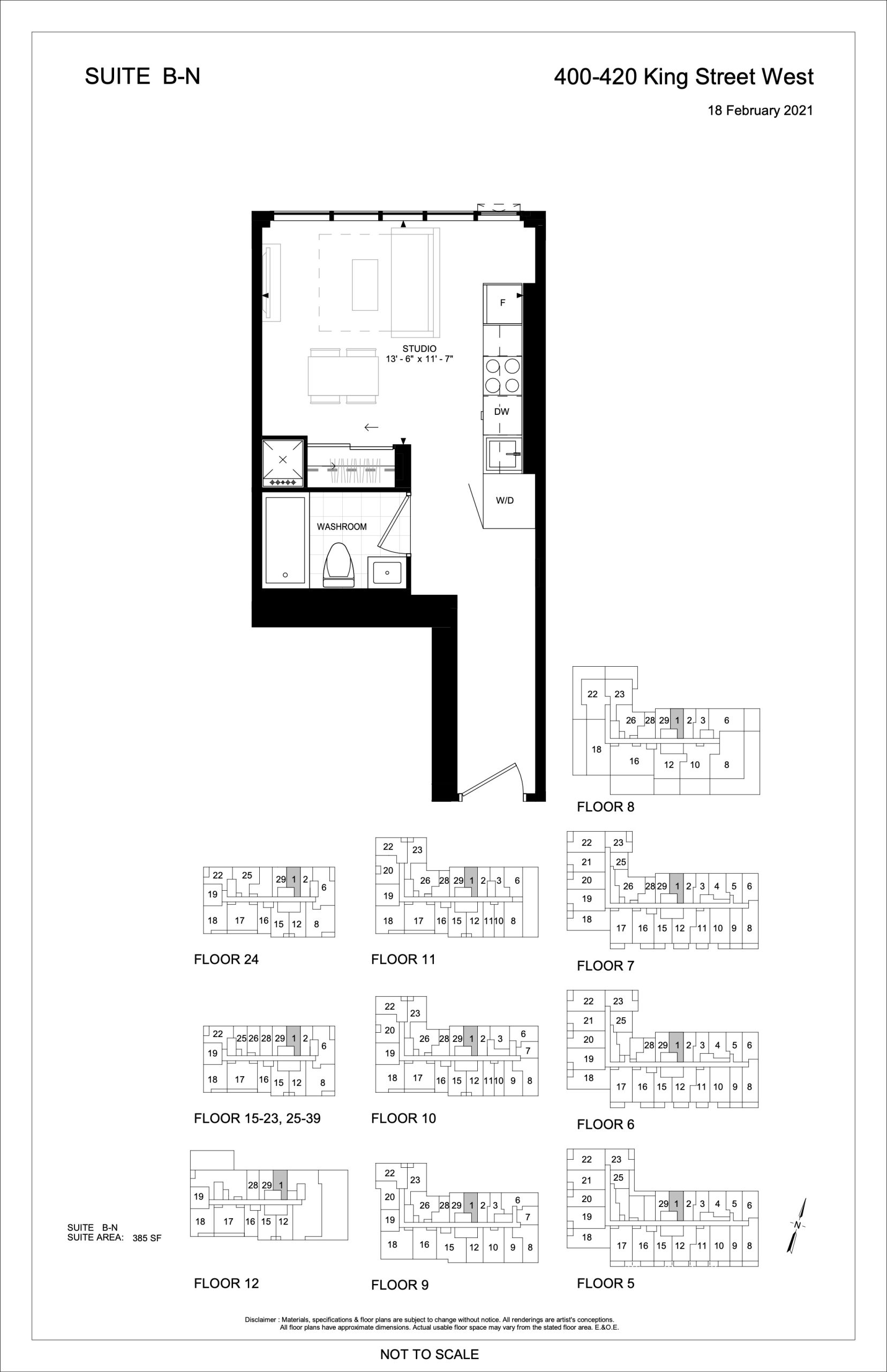 Suite B-N floor plan