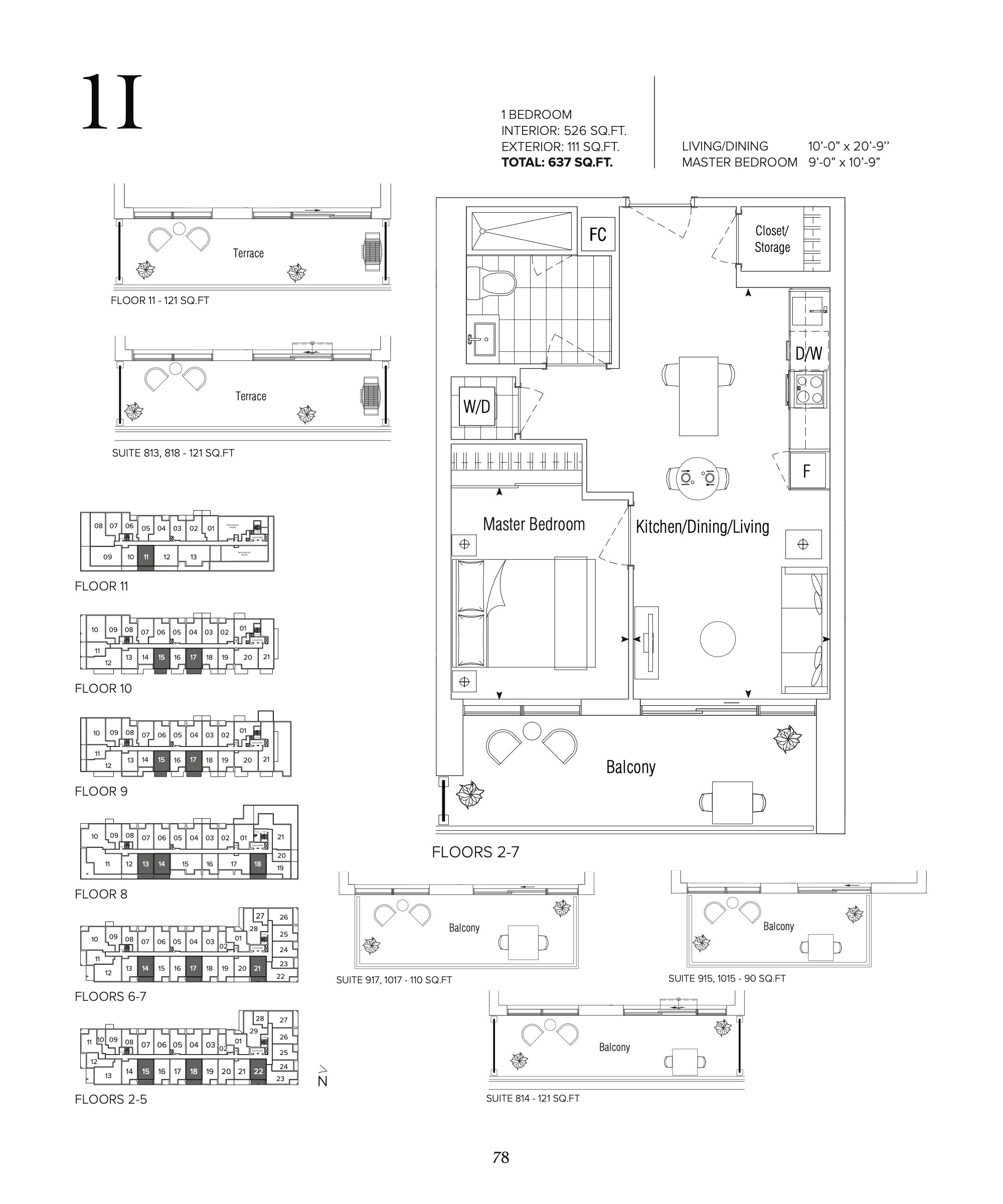 1I floor plan
