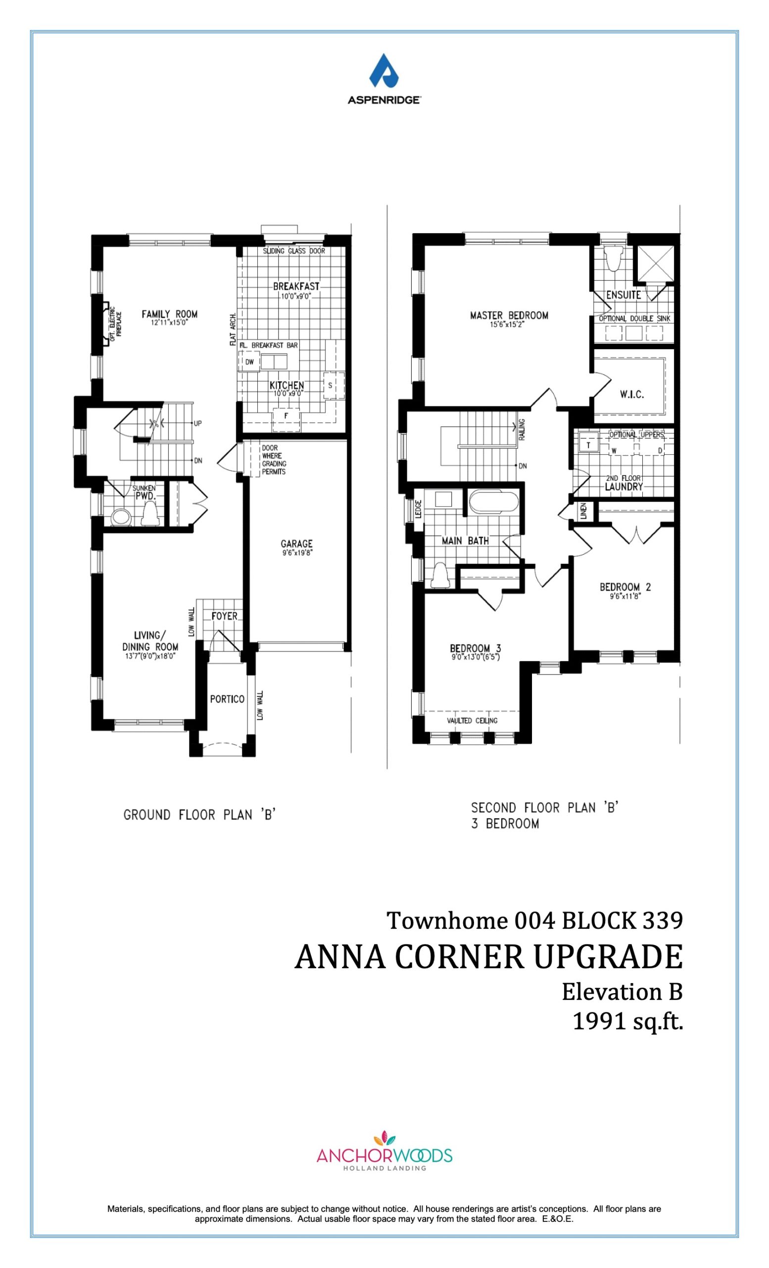 Anna Corner Upgrade floor plan