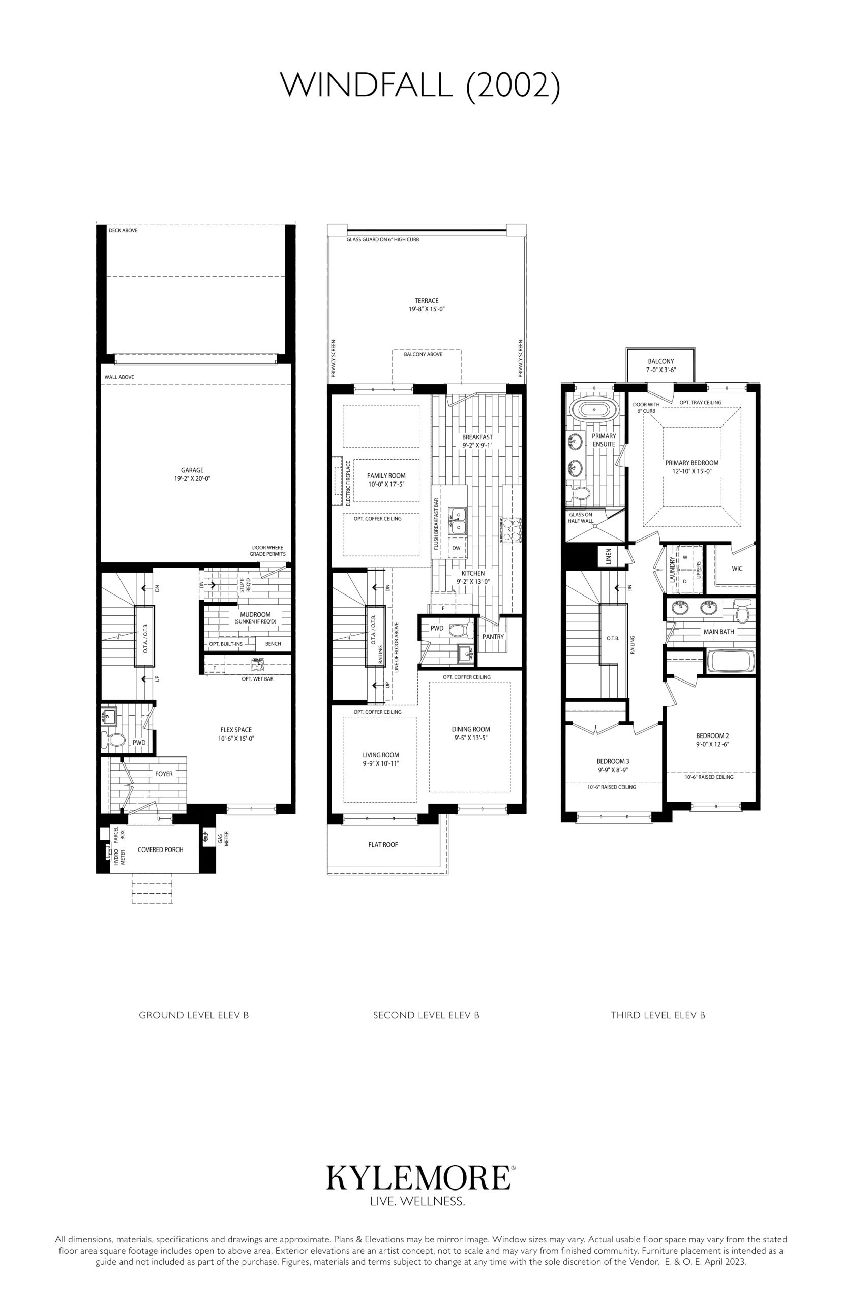 Windfall (2002) Elev. B floor plan