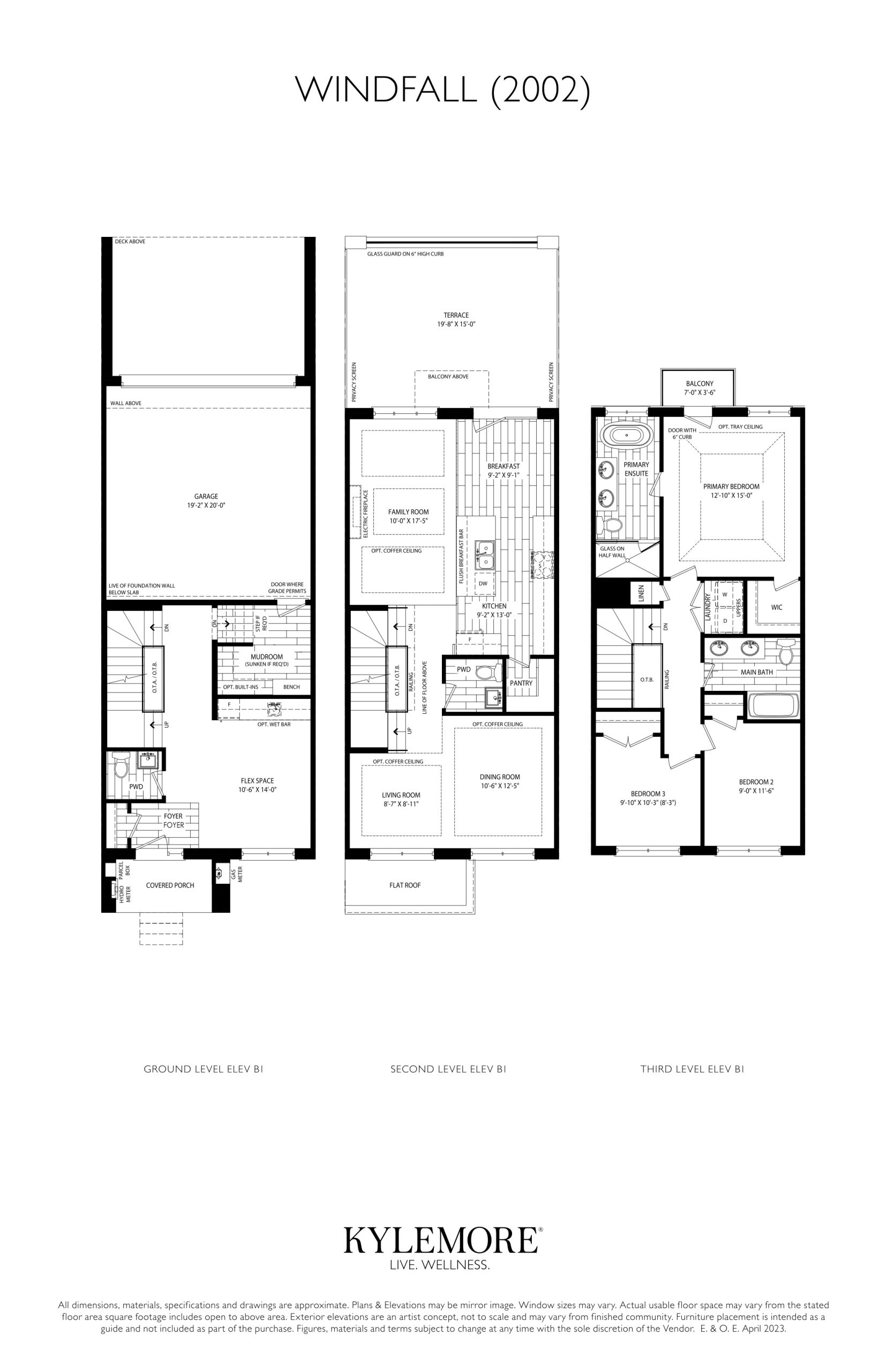 Windfall (2002) Elev. B1 floor plan