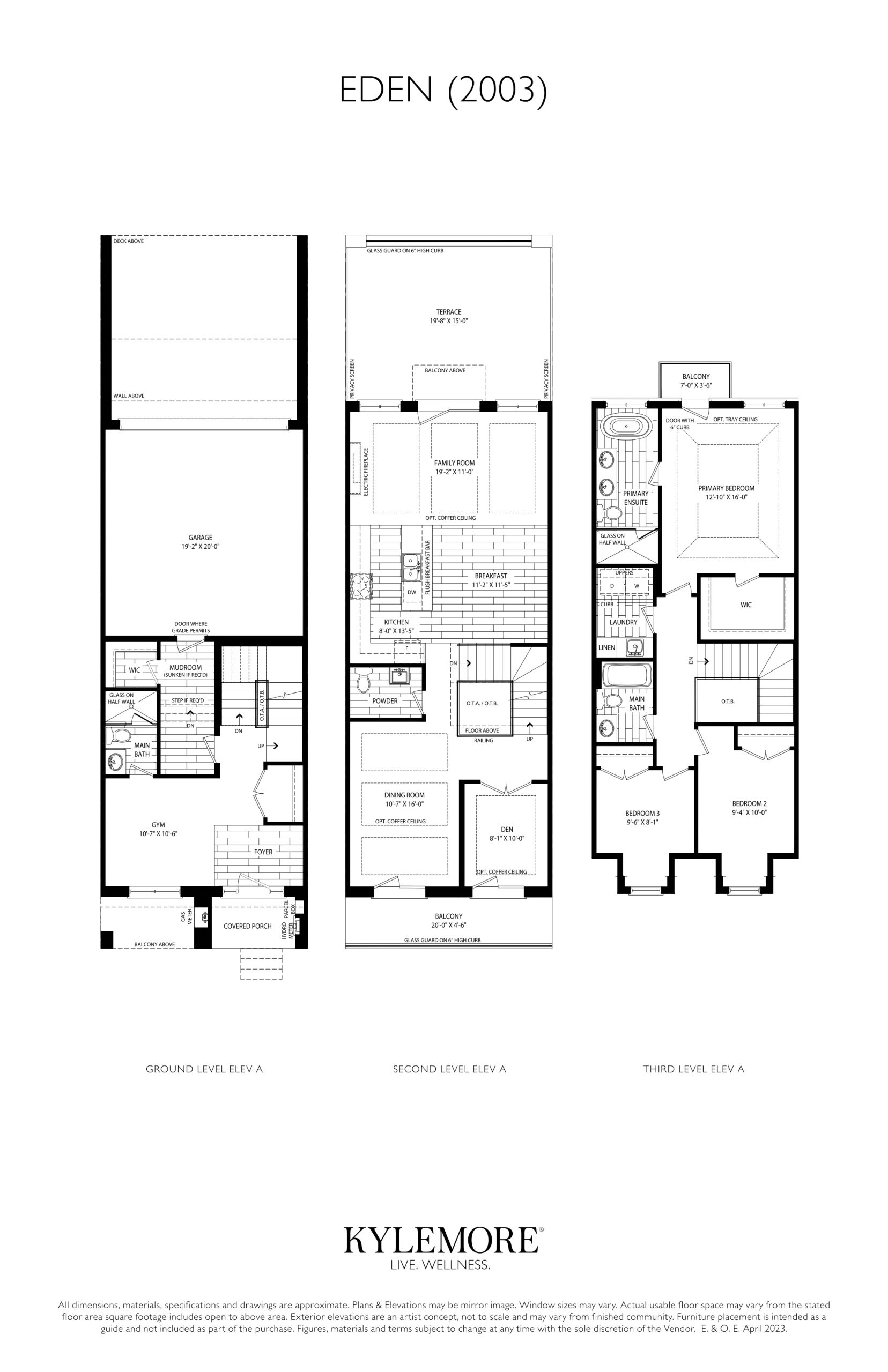 Eden (2003) Elev. A floor plan