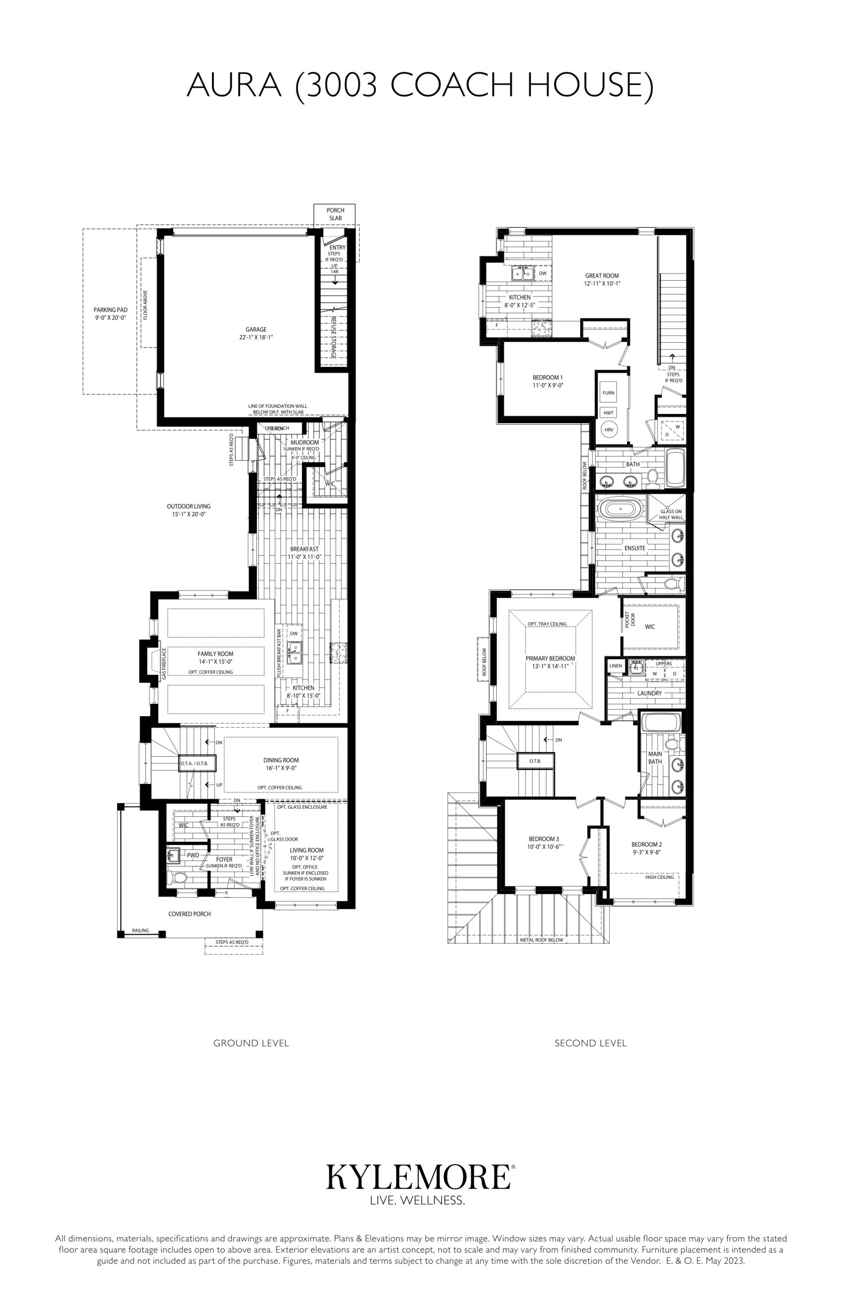 Aura (3003) Elev. C with Coach House floor plan