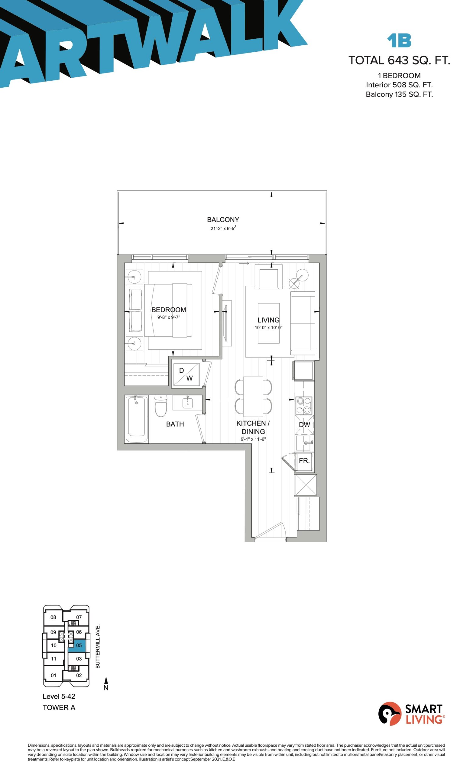 1B floor plan