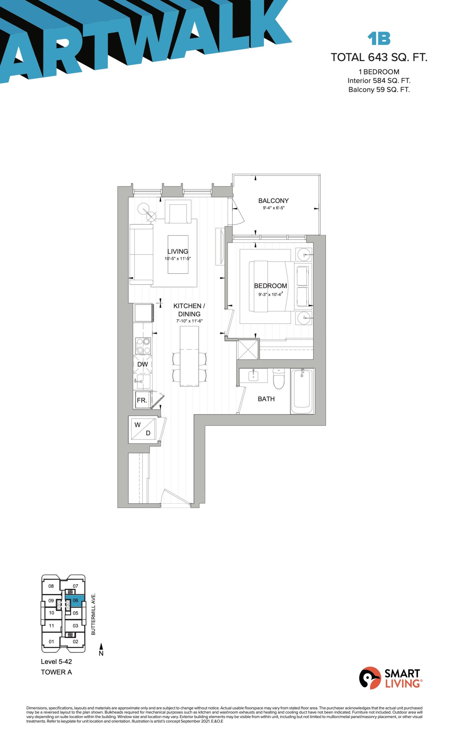 1B floor plan