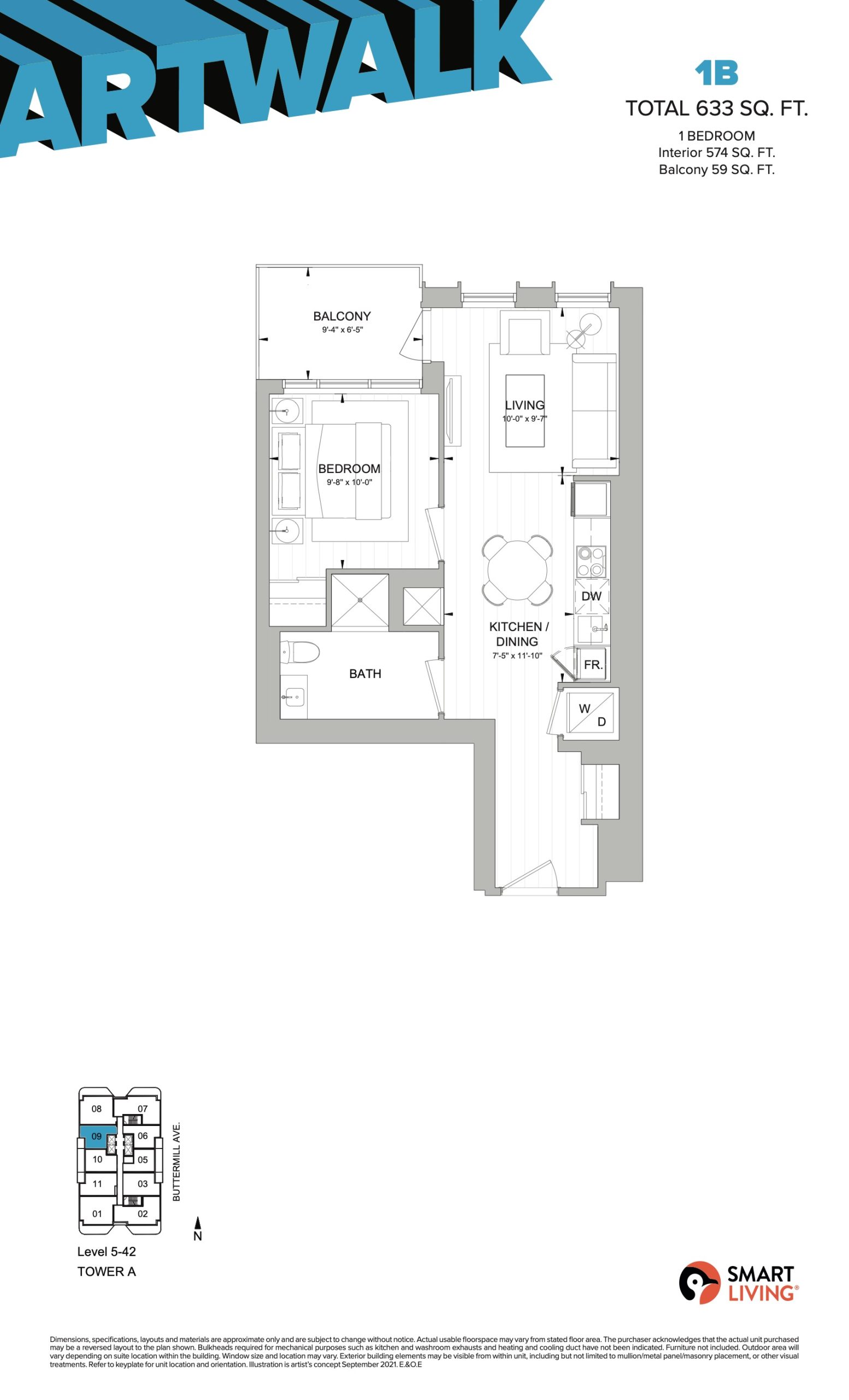 1B floor plan