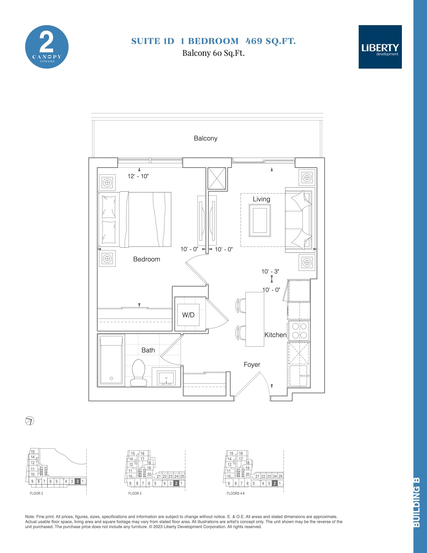Suite 1D floor plan