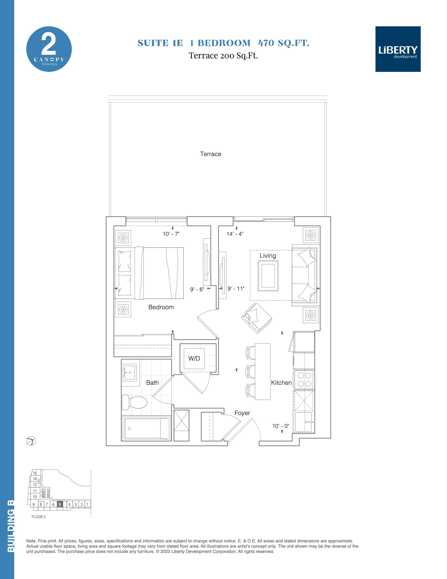 Suite 1E floor plan