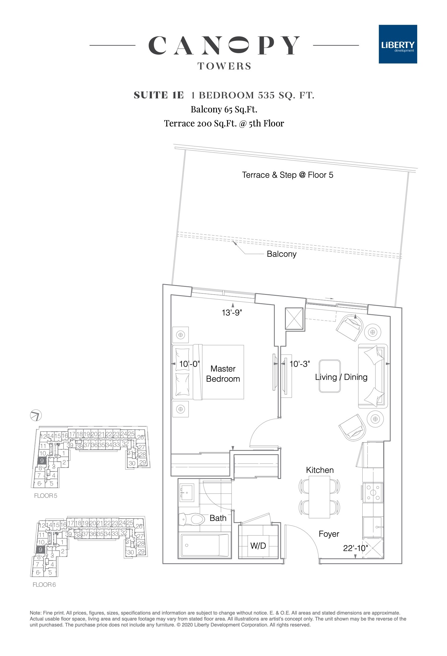 Suite 1E floor plan