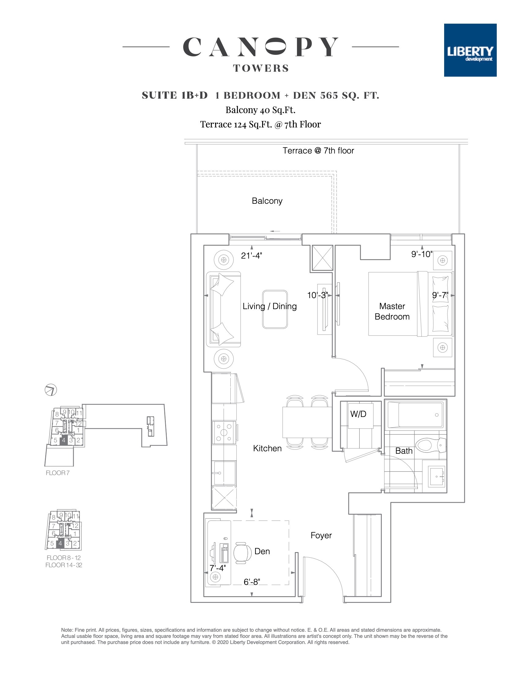 Suite 1B+D floor plan