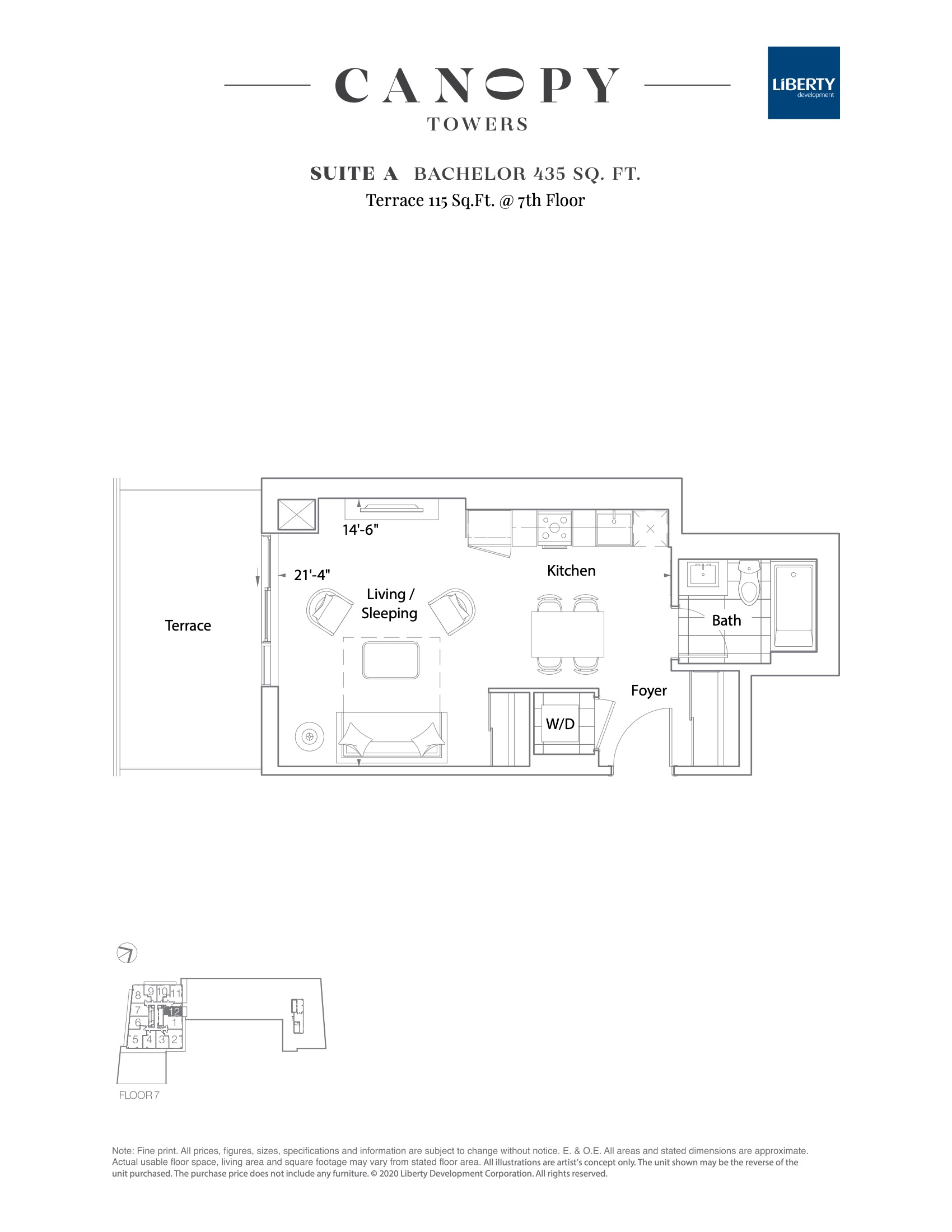 Suite A floor plan
