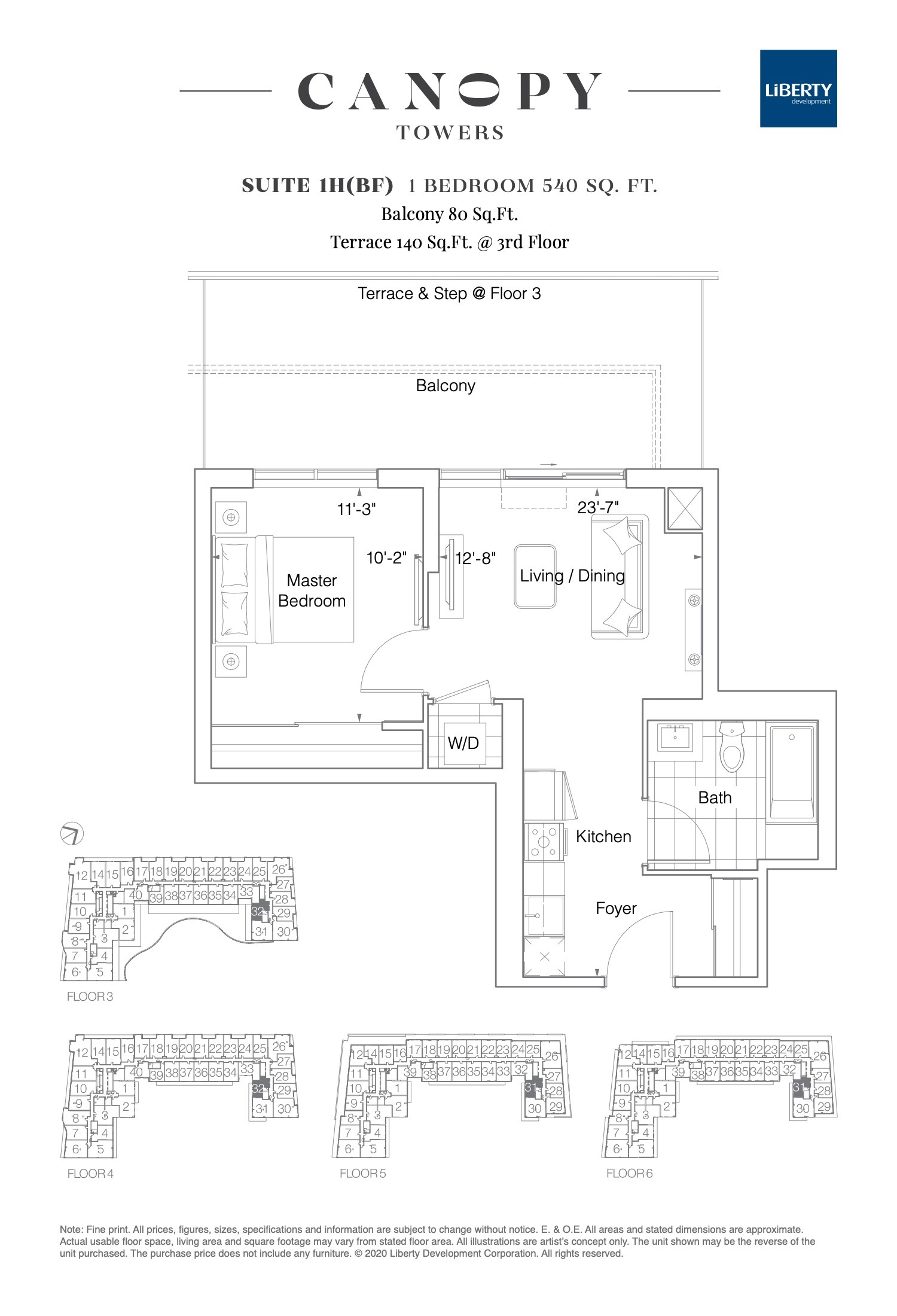 Suite 1H(BF) floor plan