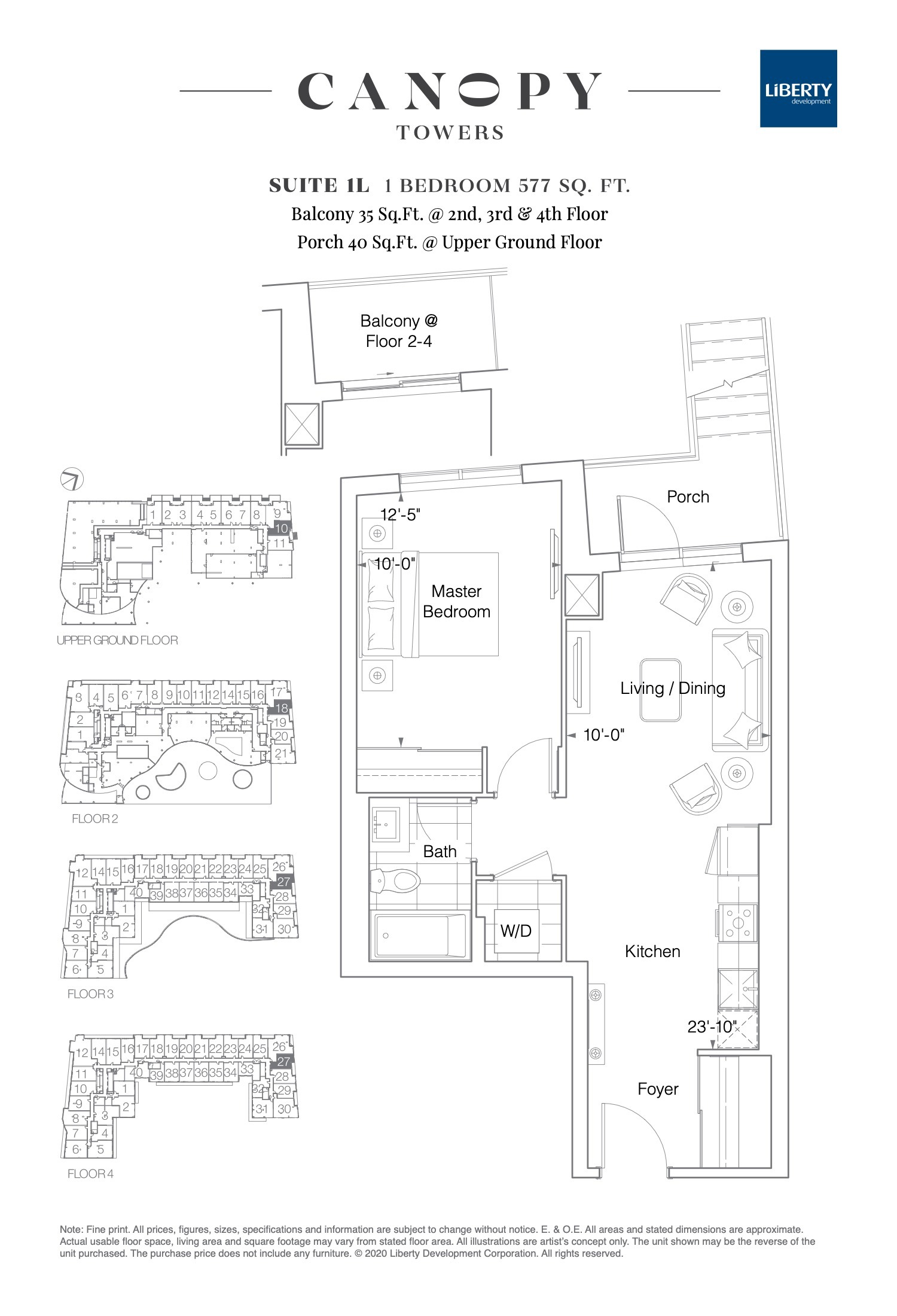 Suite 1L floor plan